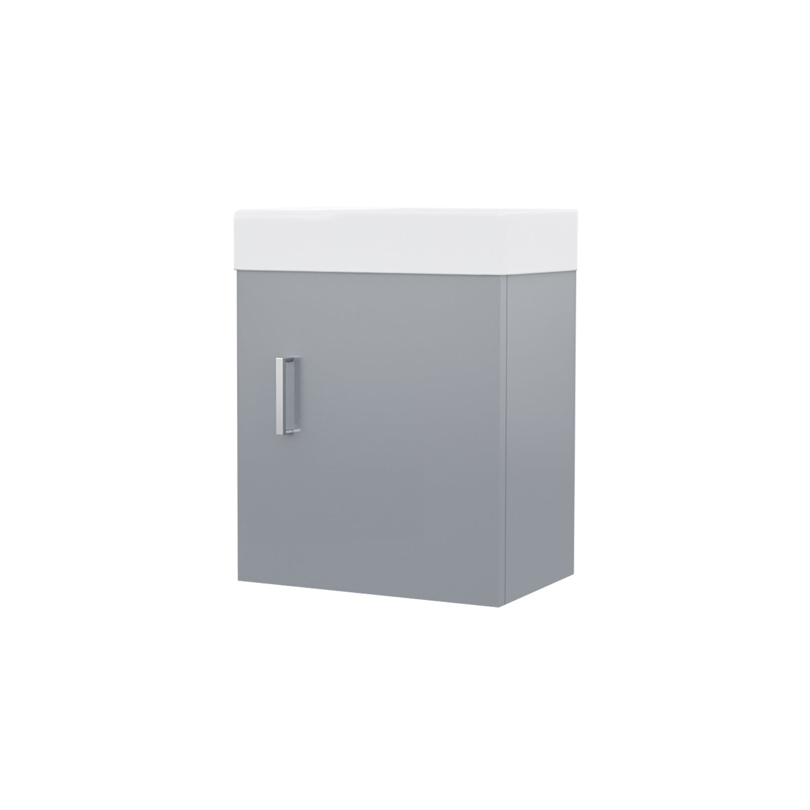 Nanuya 400mm Cloakroom Compact Wall Hung Basin Vanity Unit Grey
