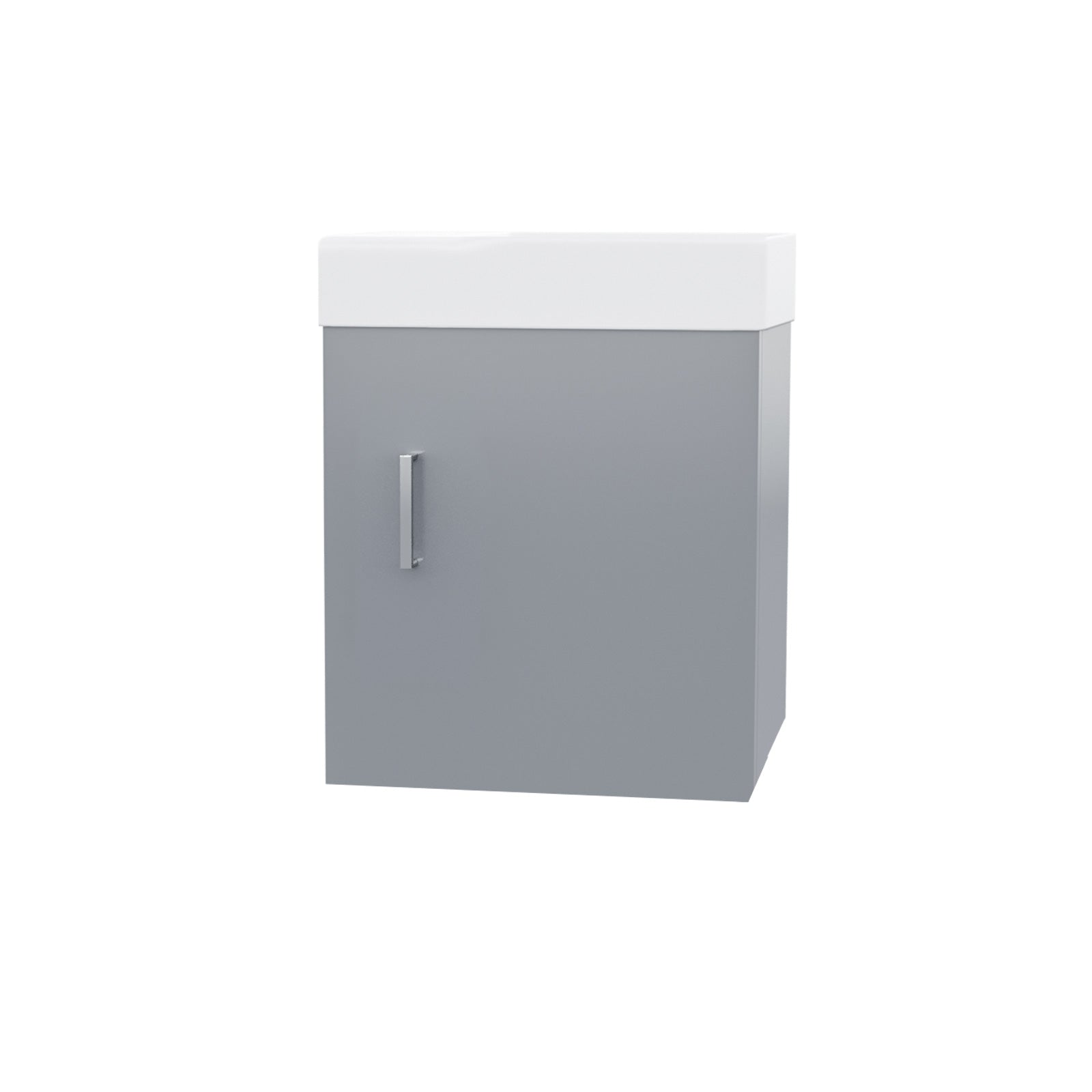 Nanuya 400mm Cloakroom Compact Wall Hung Basin Vanity Unit Grey