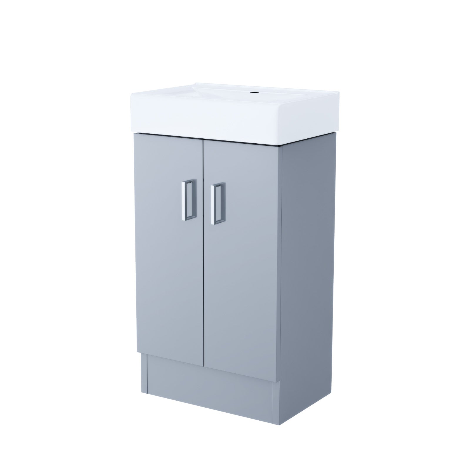 Nanuya 450mm Steel Grey 2 Doors Basin Vanity Unit Bathroom Cabinet