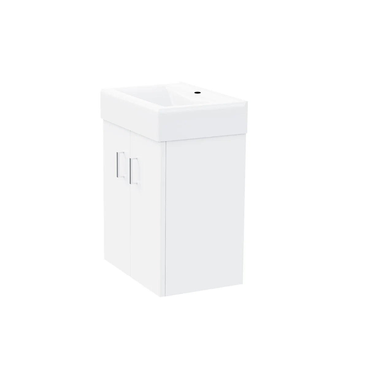 Nanuya 450mm White 2 Doors Basin Vanity Unit Wall Hung Cabinet Flat Pack