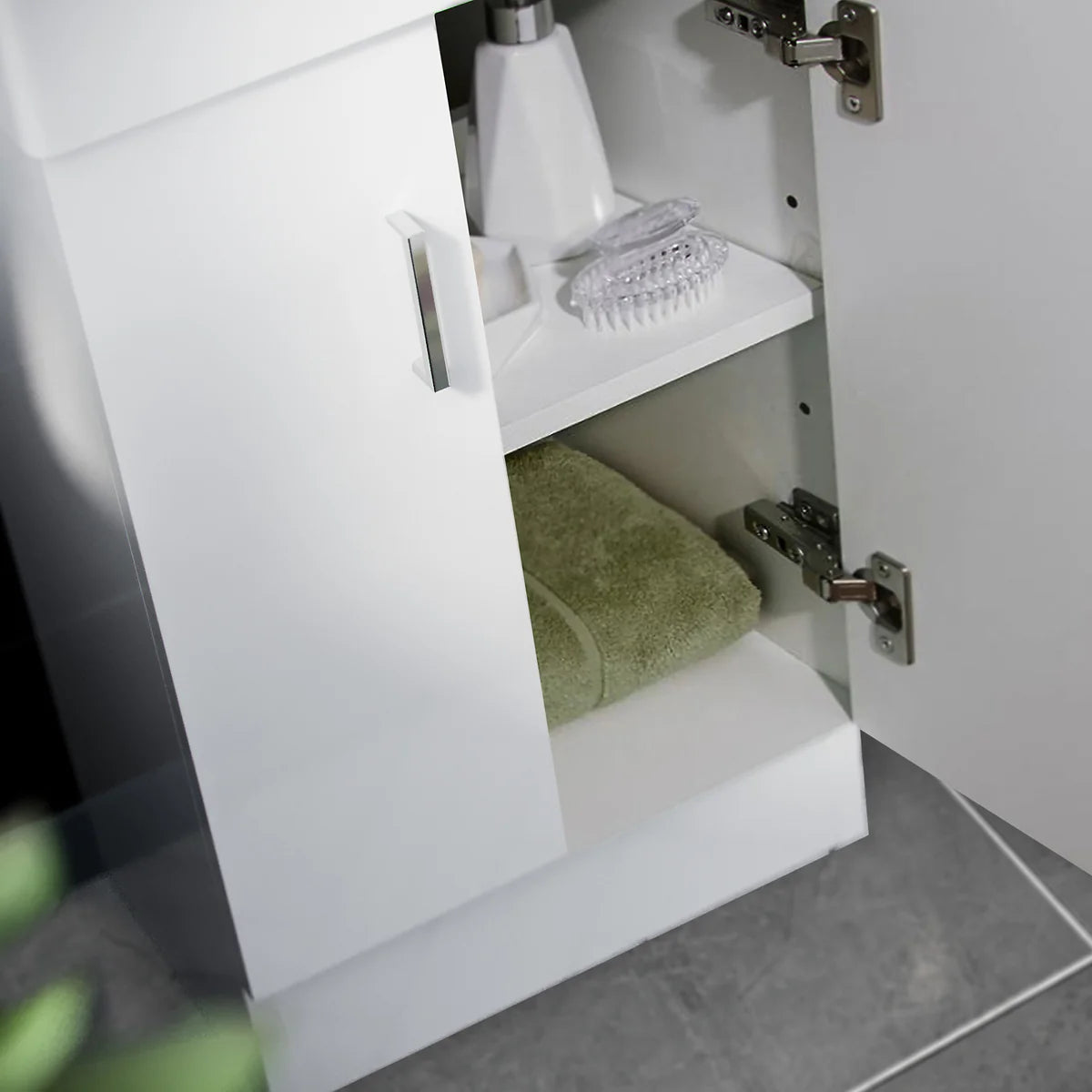 Nanuya 450mm White Basin Vanity & Square White Close Coupled Toilet