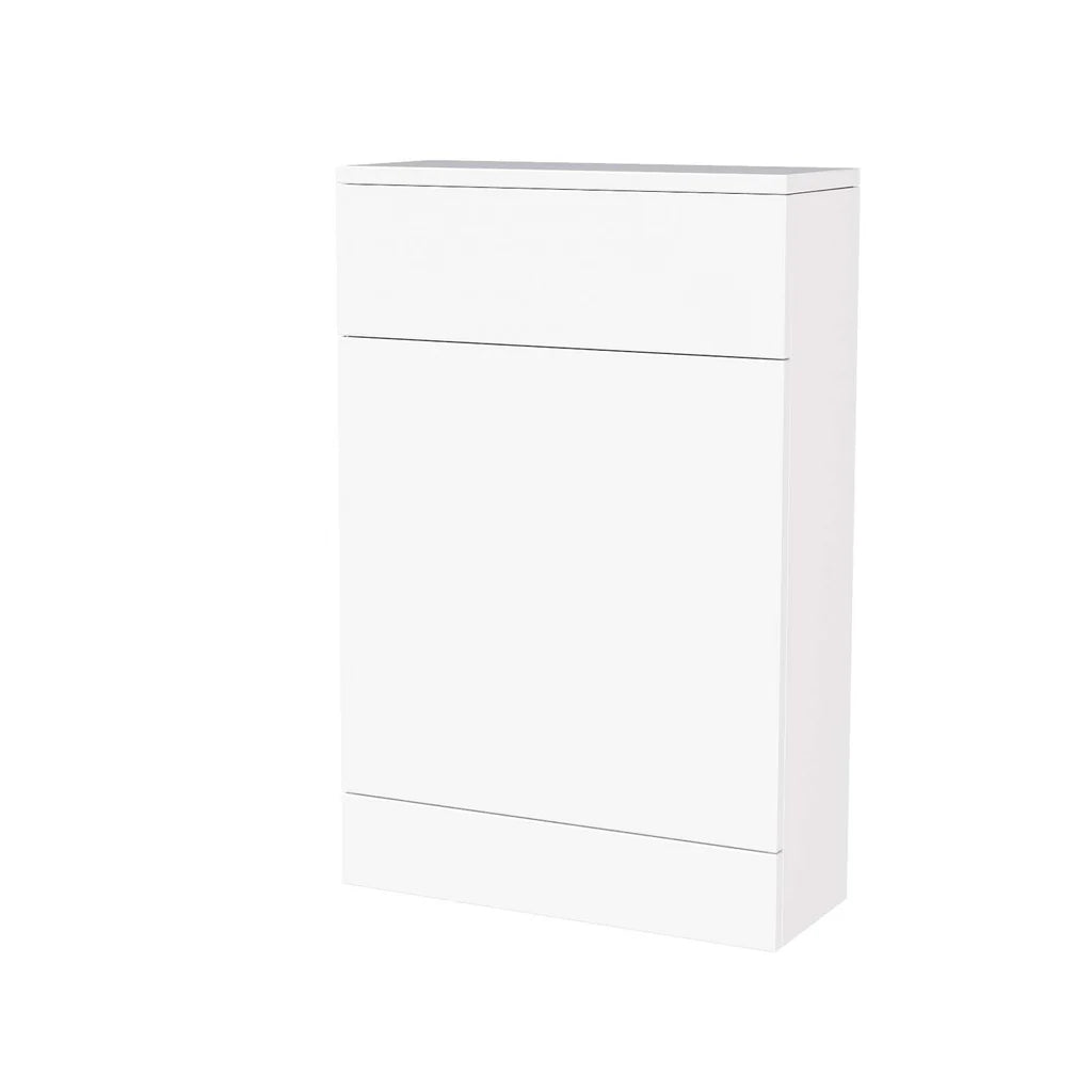 Nanuya 1000mm Floor Standing Vanity 2 Drawer Gloss White With BTW Rimless Toilet
