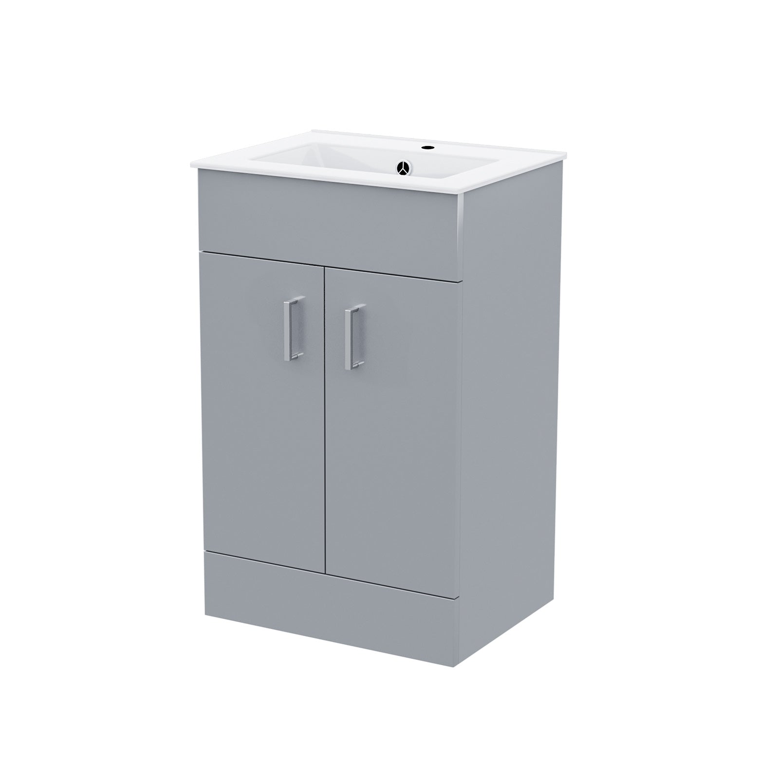 Nanuya 500mm Grey Floorstanding Slim Basin Vanity Unit