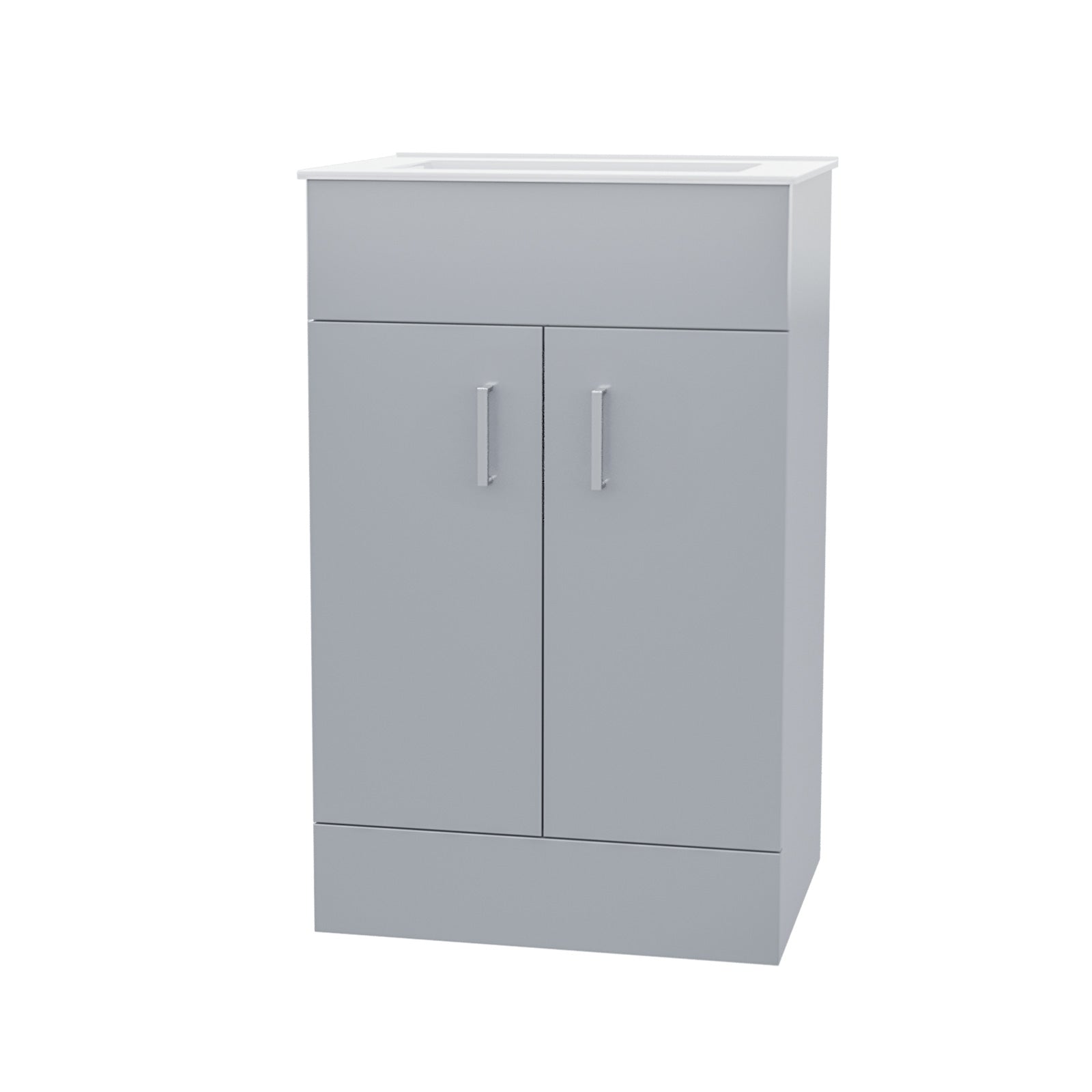 Nanuya 500mm Grey Floorstanding Slim Basin Vanity Unit