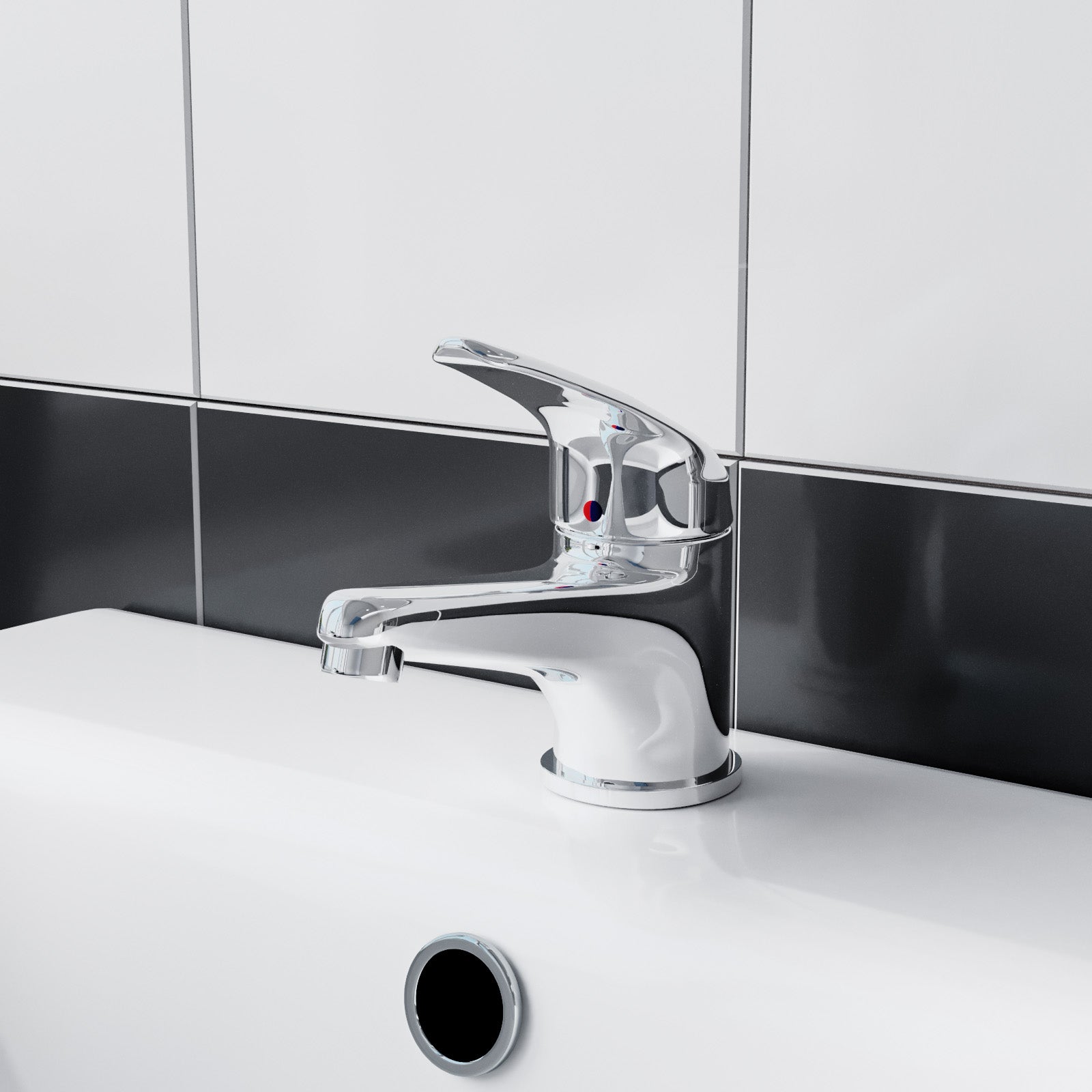 Nanuya 500mm Freestanding White Vanity Cabinet Ceramic Basin Sink and Tap