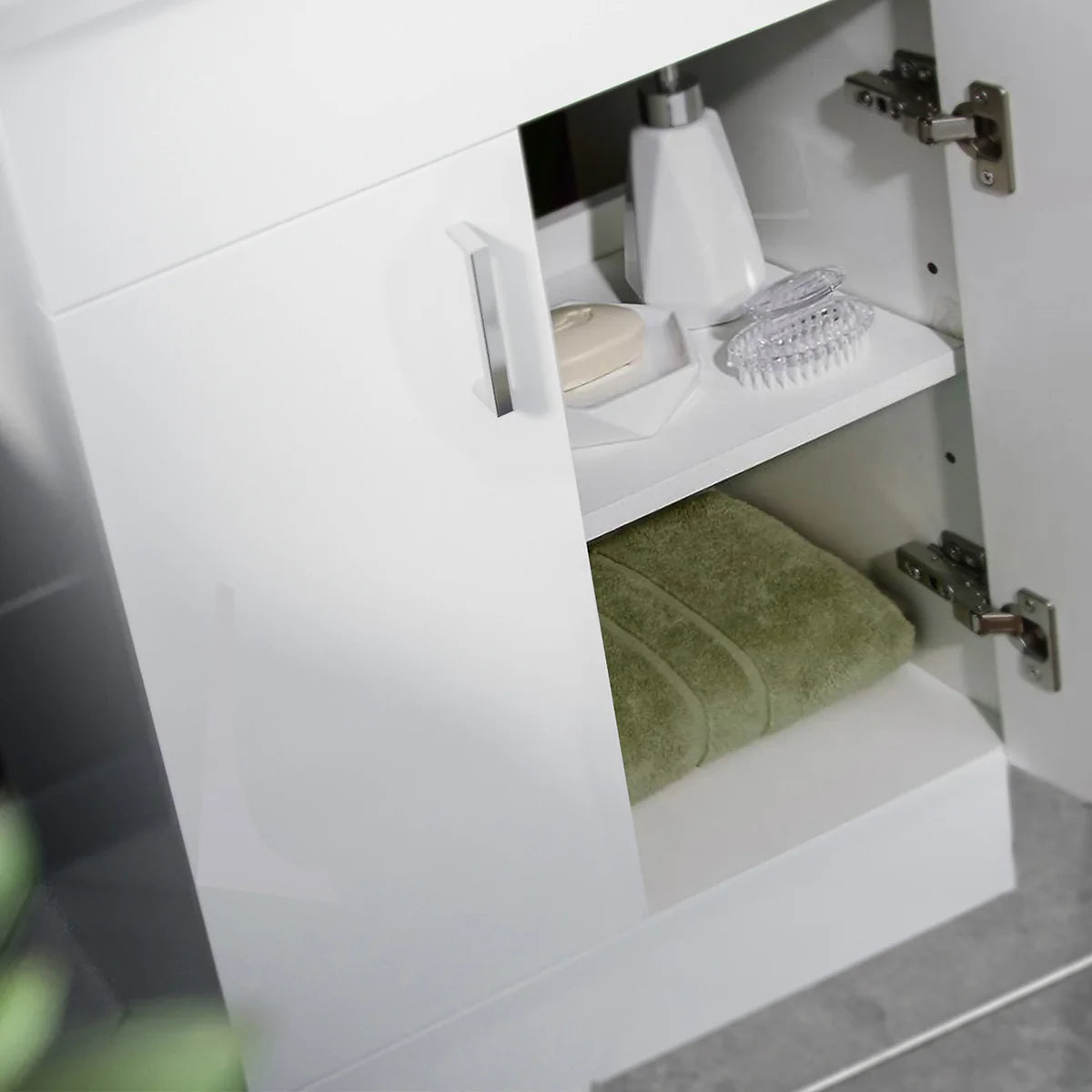 Nanuya 500mm White Basin Vanity & Square Rimless Close Coupled Toilet