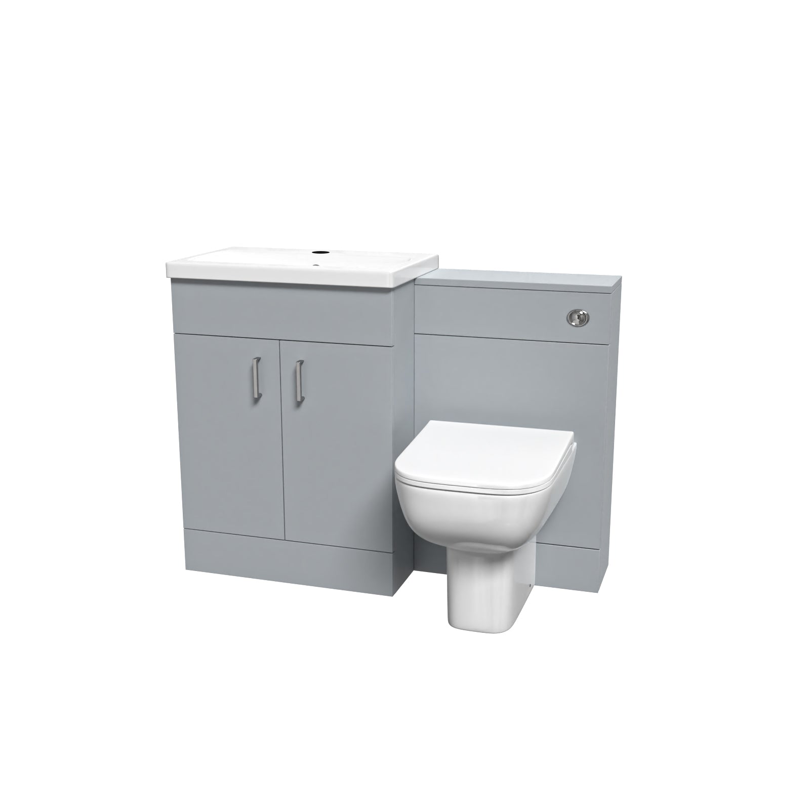 Nanuya Matte Grey 1100mm Rimless Basin WC Vanity & BTW Toilet Flat Pack