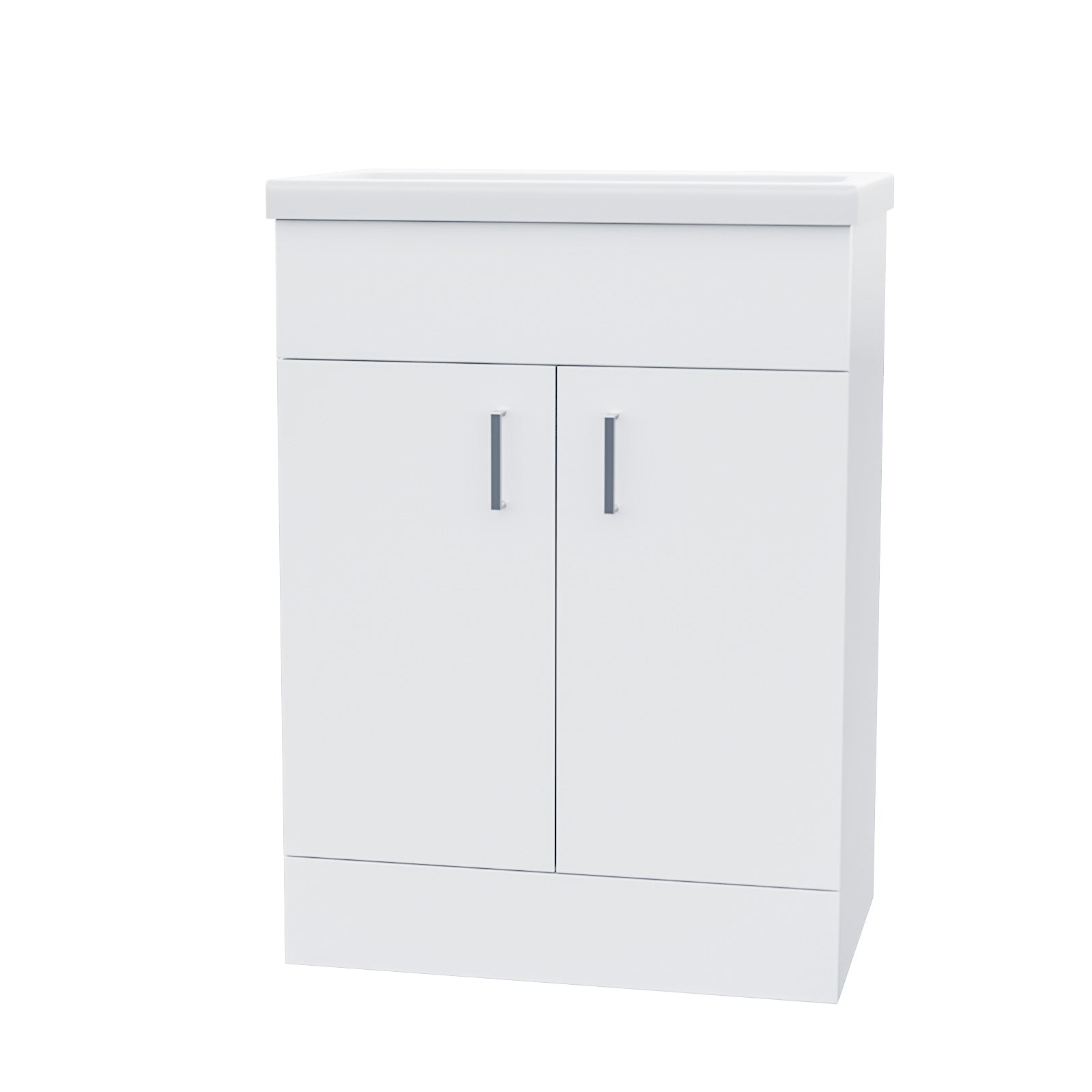 Nanuya 600 mm White Ultra Slim Basin Vanity Unit