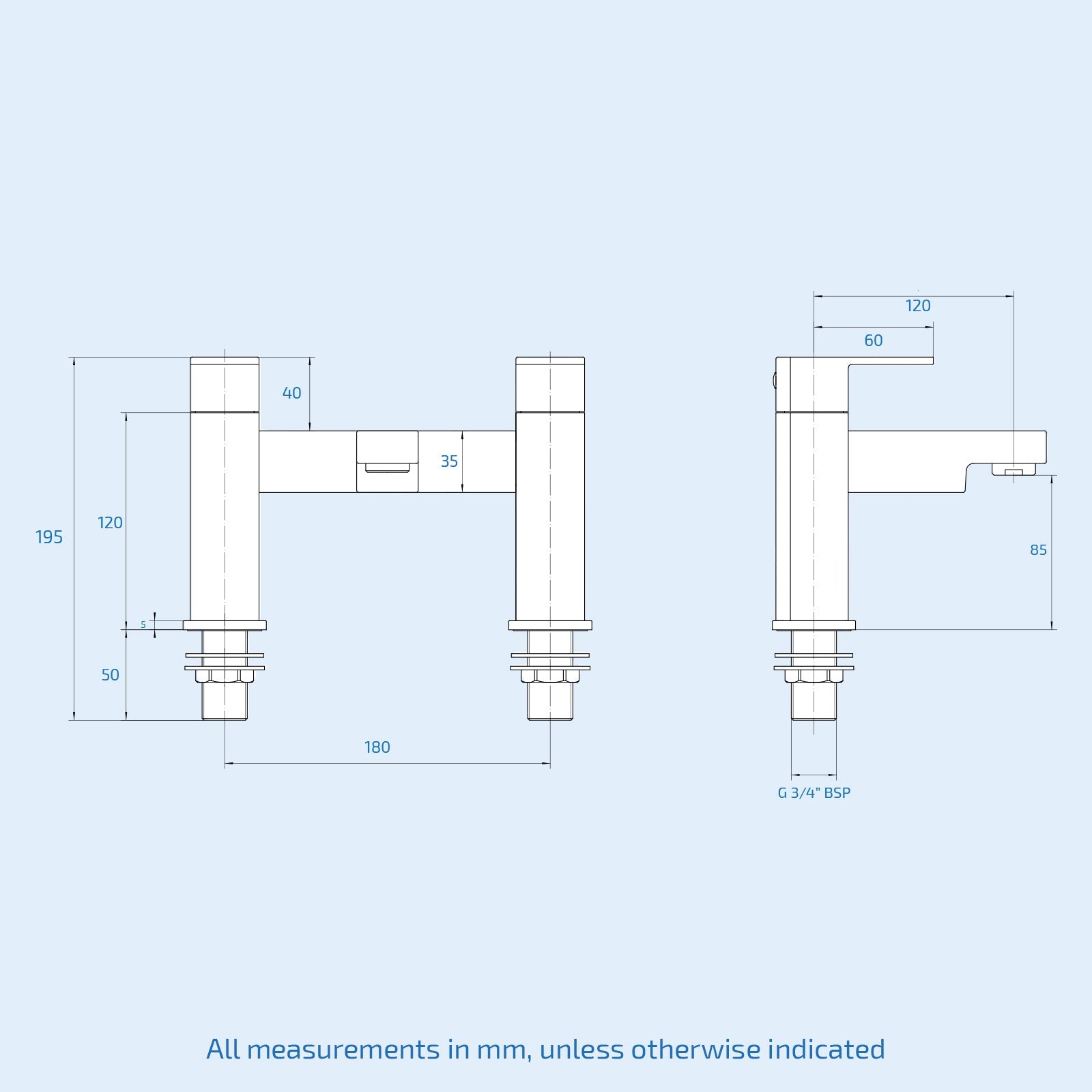 Eclipse Contemporary Design Matte Black Bridge Deck Mounted Bath Filler Tap