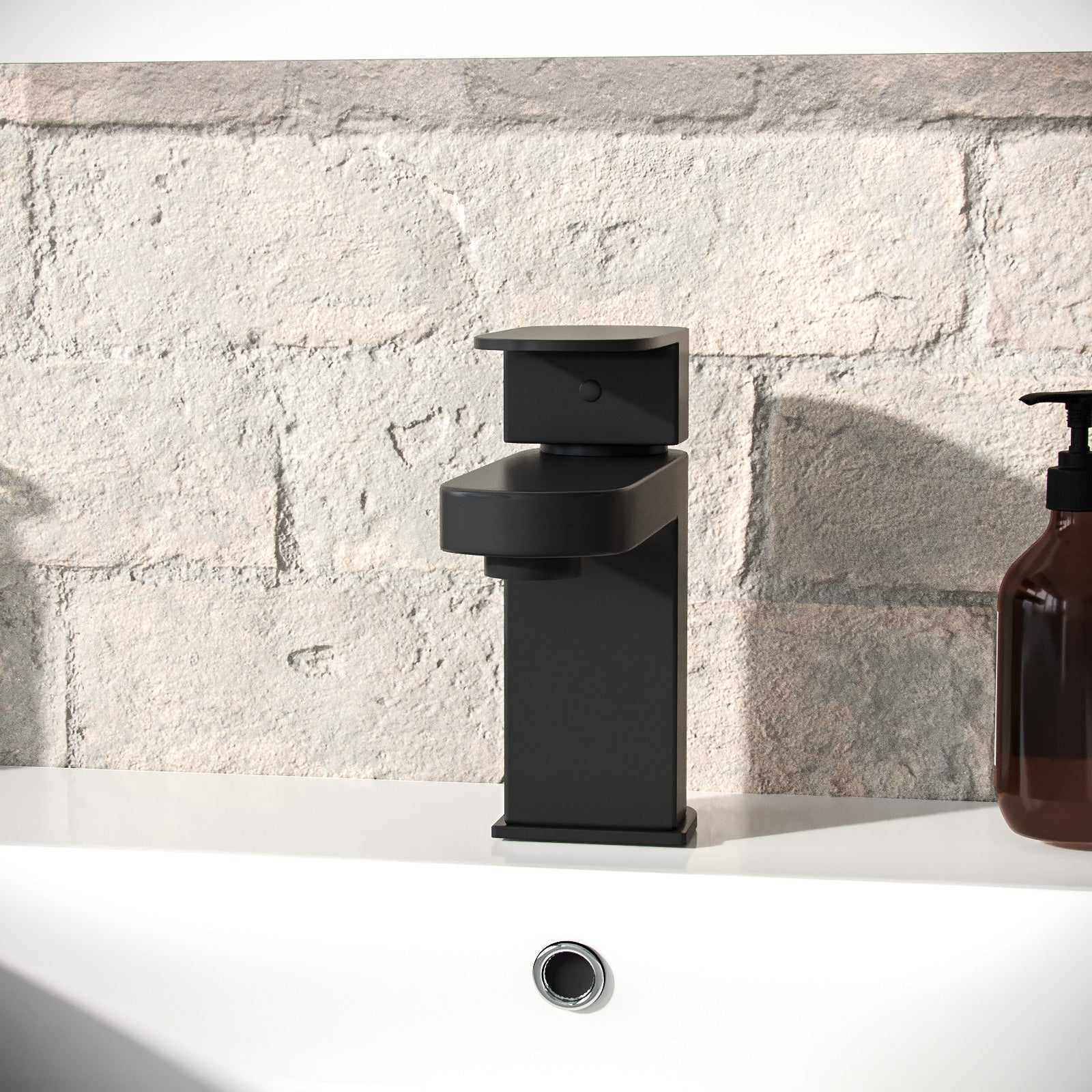 Eclipse Contemporary Matte Black Basin Sink Mono Mixer Tap
