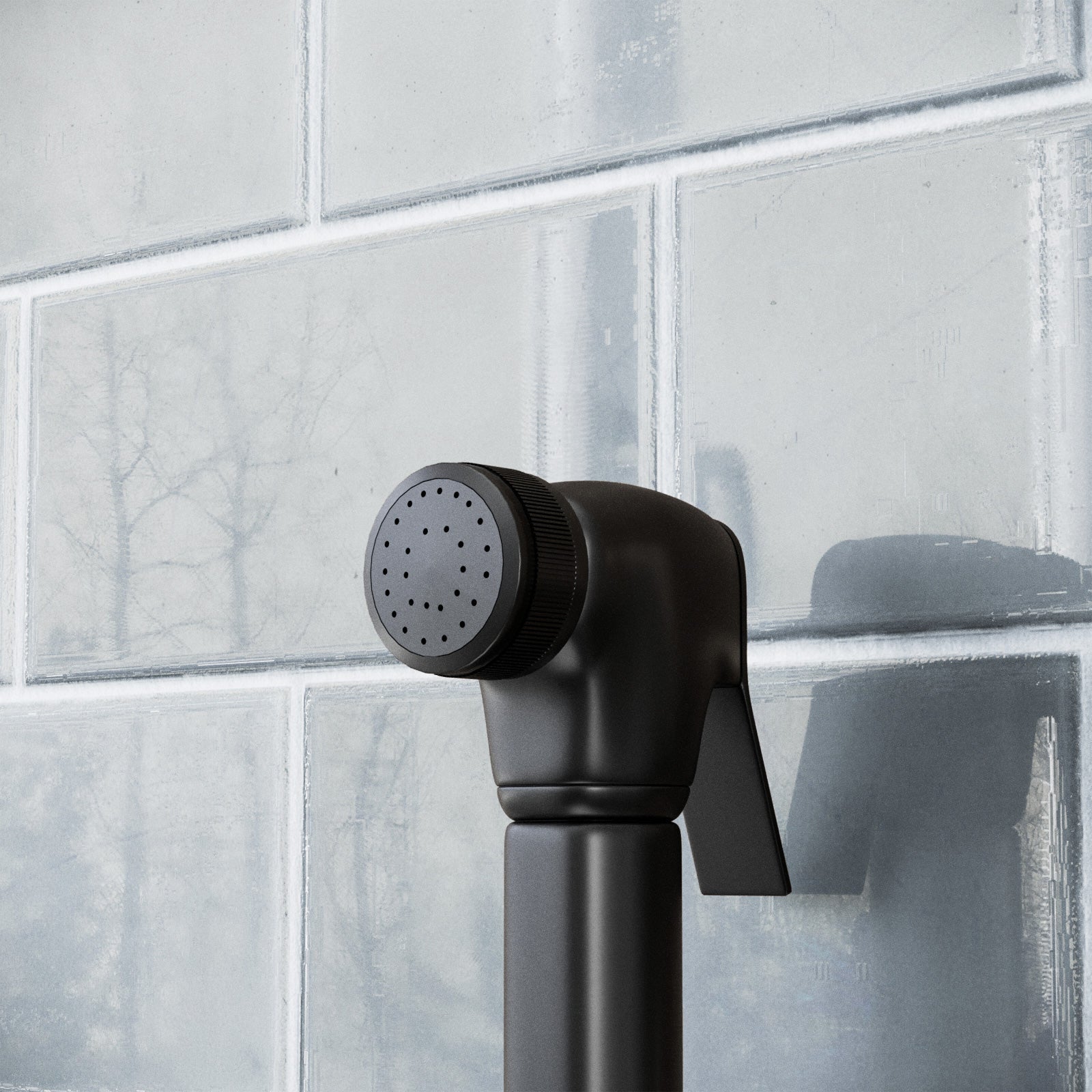 Contemporary Matt Black Hand Shower Bidet Douche Kit