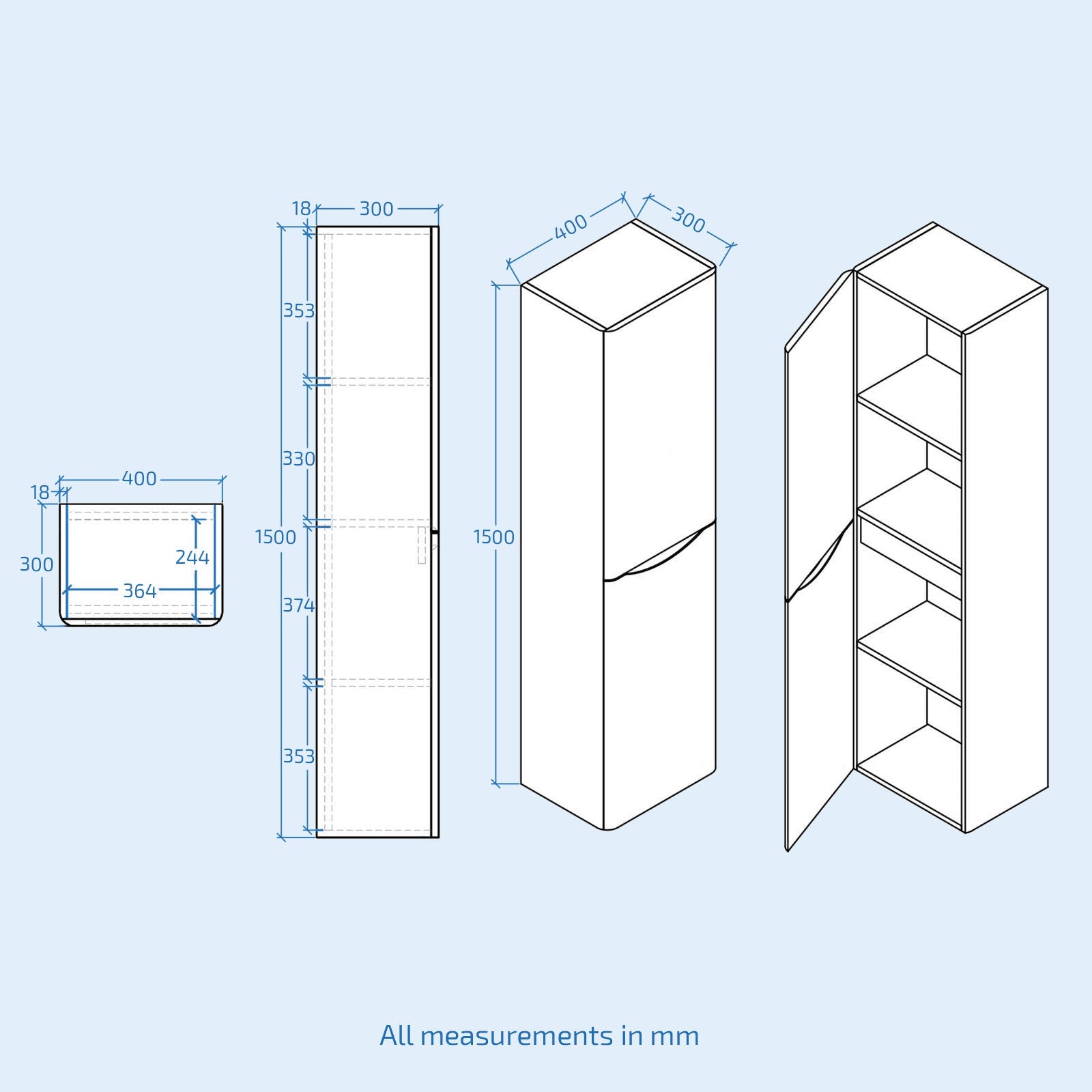 Merton Matte Grey 600mm Wall Hung Vanity Unit & 400mm Cabinet Suite