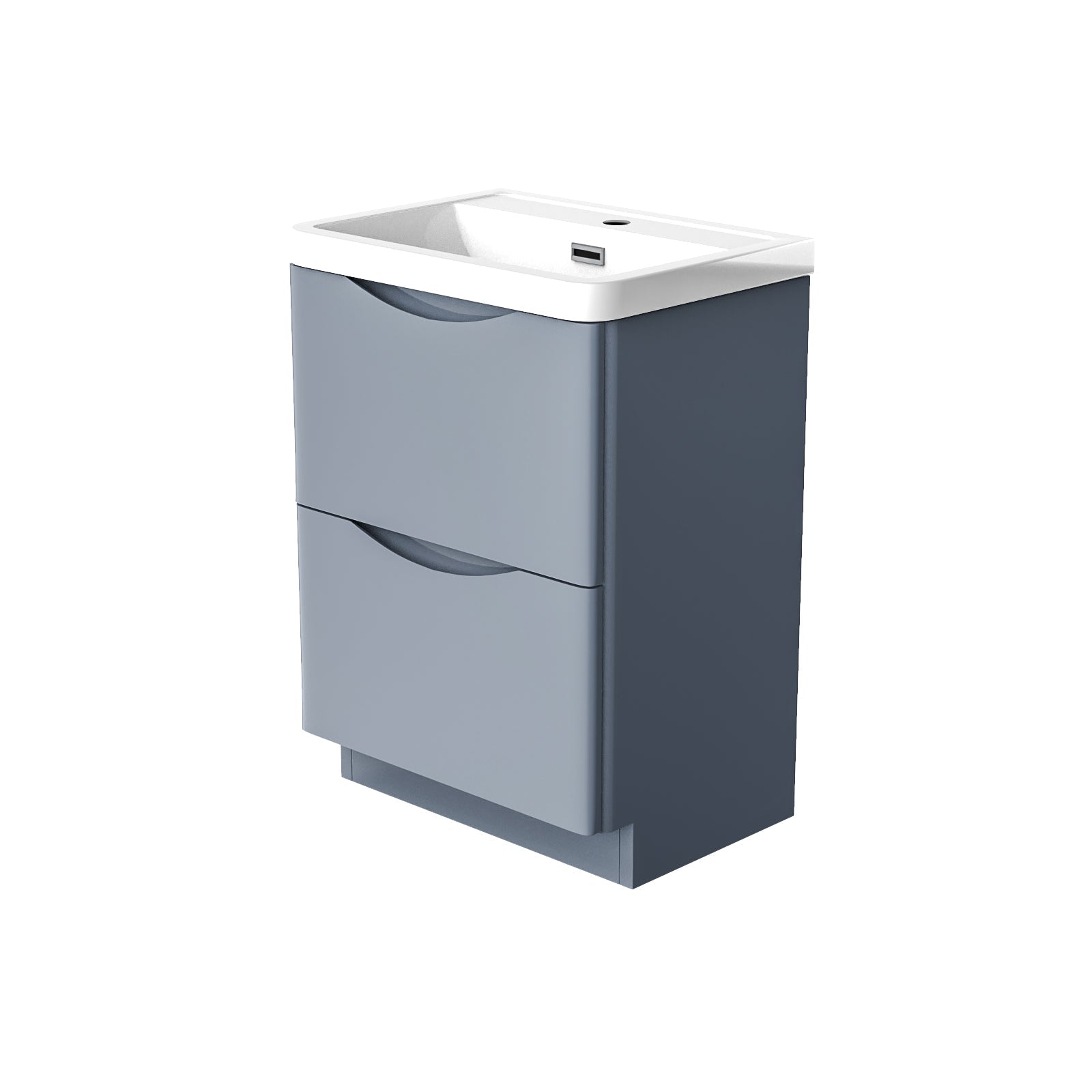 Merton 600mm Grey Basin Vanity Unit Tap with Waste Set