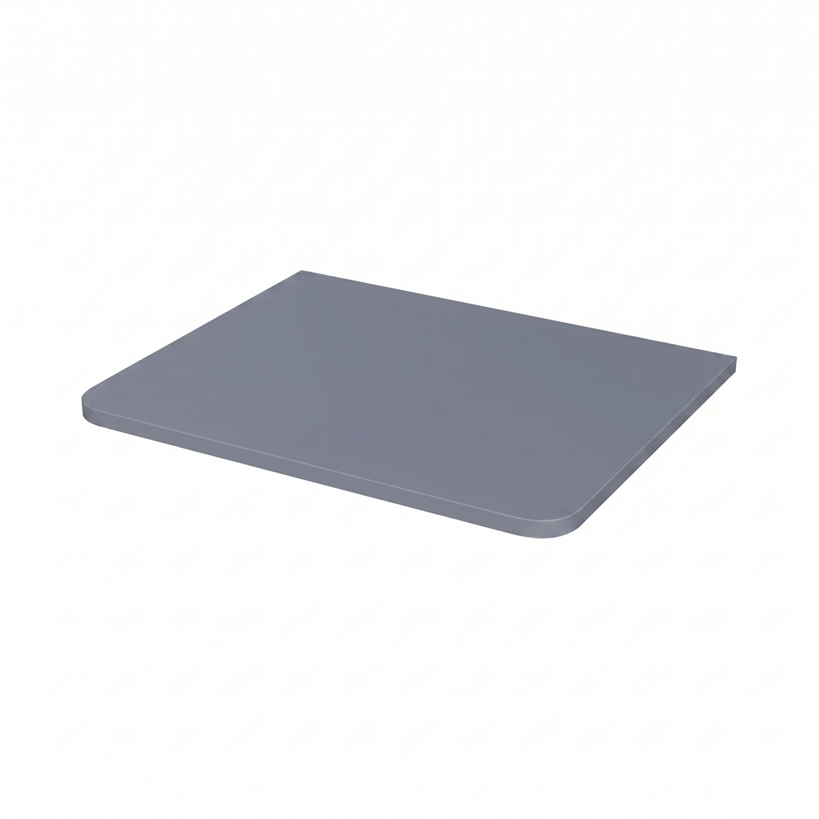 Merton 590mm Steel Grey Round Corner MDF Worktop for Vanity Cabinet