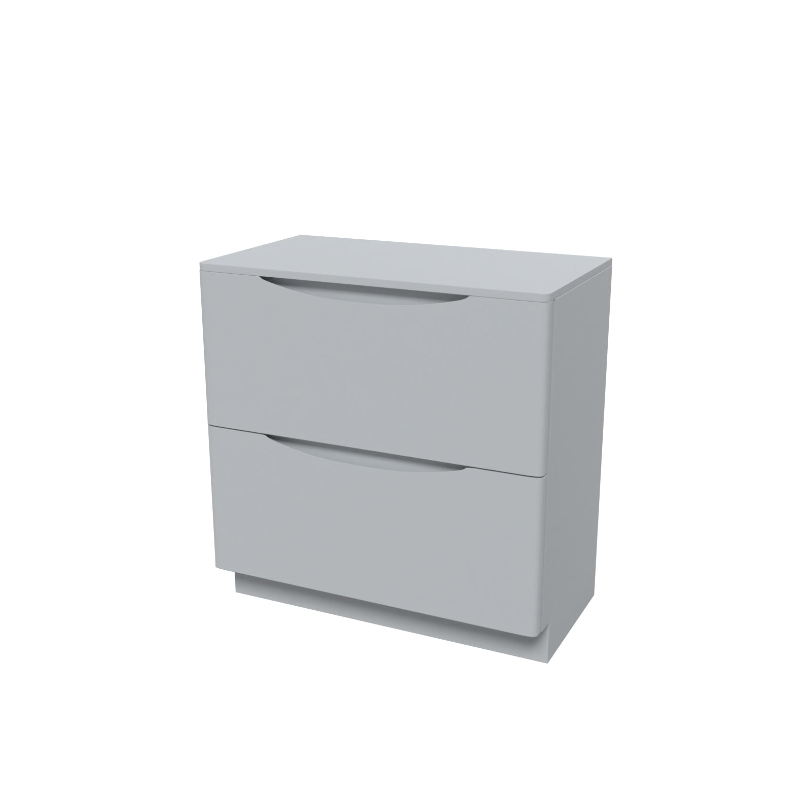 Merton Matte Grey 800mm 2 Drawer Work Top Freestanding Vanity Unit