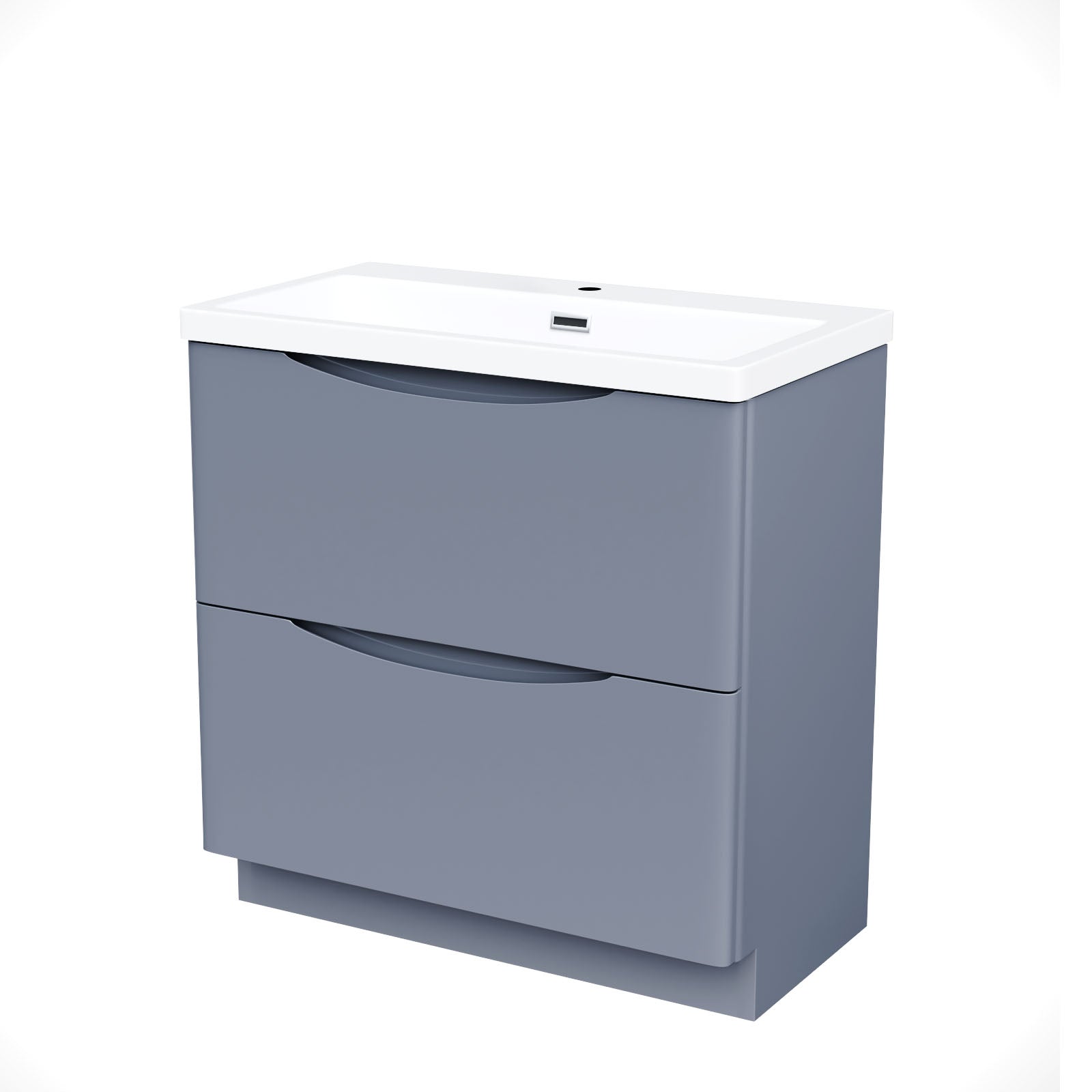 Merton Grey 800mm Freestanding Modern MDF Basin Sink Vanity Unit