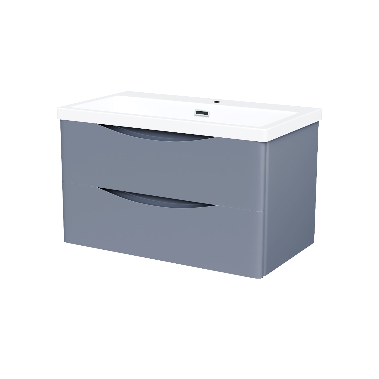 Merton 800mm Grey Wall Hung Basin Sink Vanity