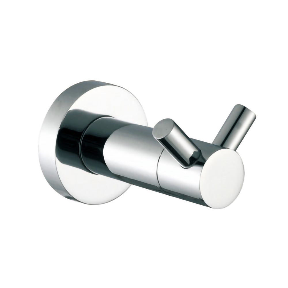 Double Robe Hook Chrome Round 70mm
