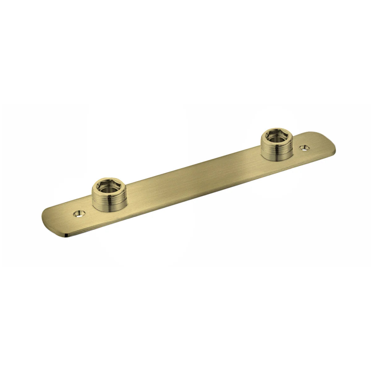 Brushed Brass Wall Mount Fixing Plate Kit for Bar Shower Valves - EASYKIT-03BB+