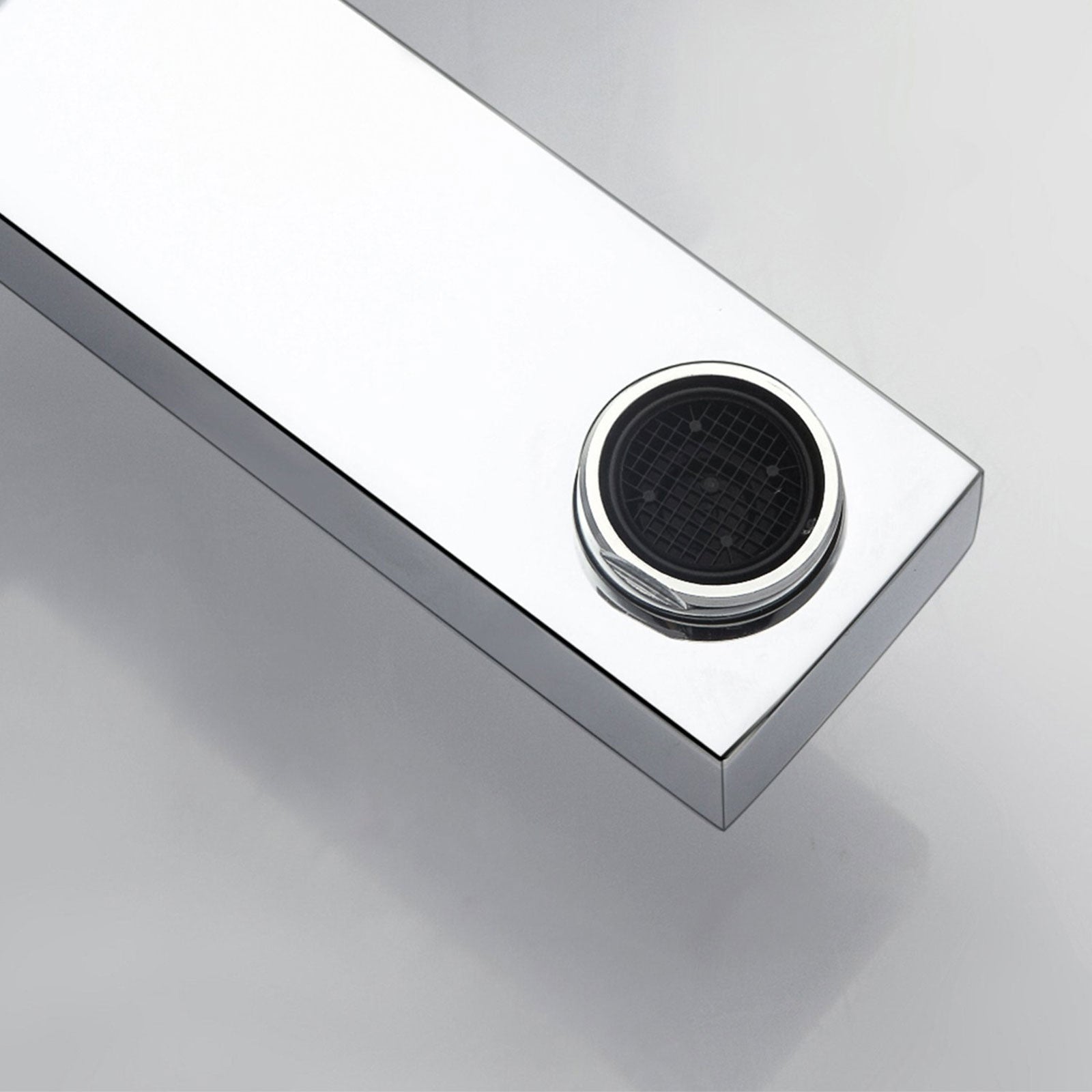 Brayton Cube Bathroom Deck Mounted Chrome Bath Filler Mixer Tap