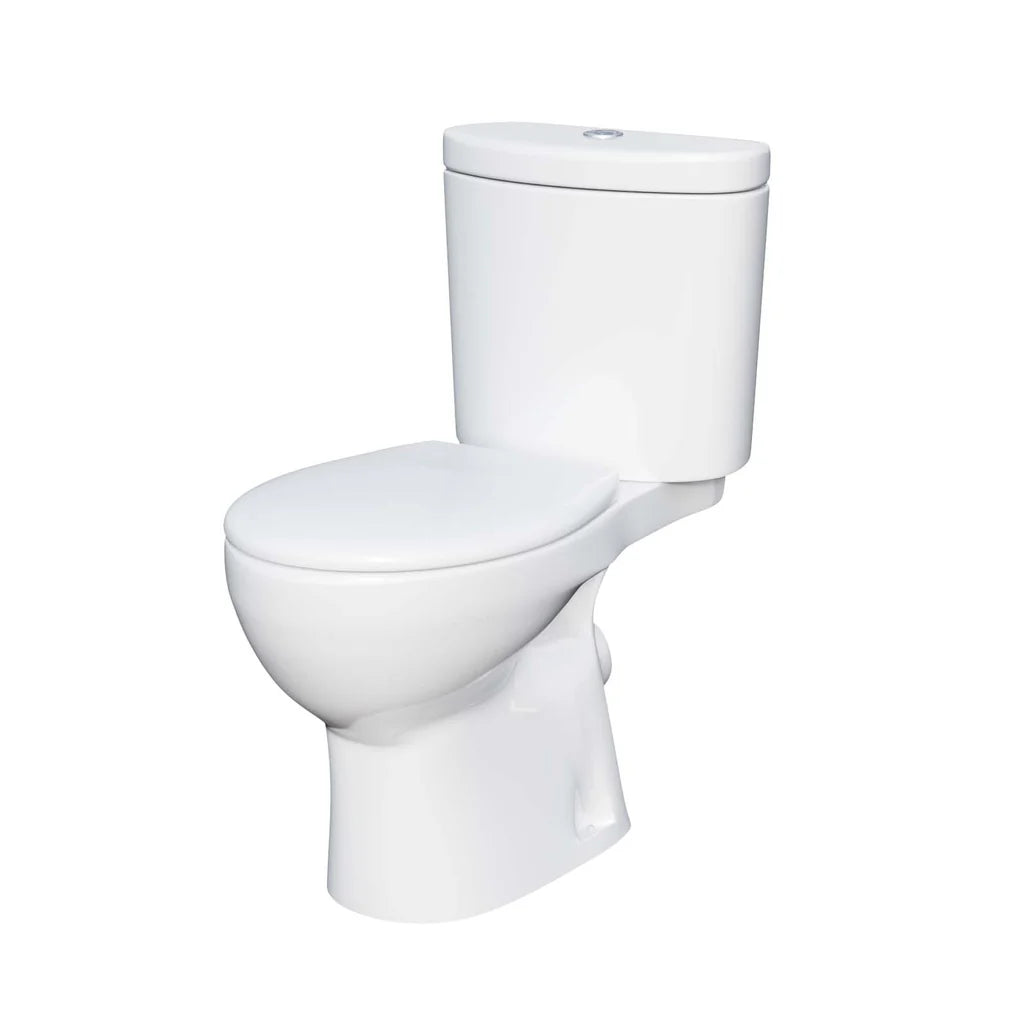 Ellen 550mm White Vanity Basin Cabinet MDF & Ceramic Closed Coupled Toilet