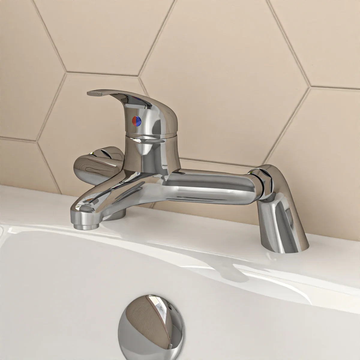 Bathroom Suite 1500mm Round Bathtub With Panel, Vanity and Toilet With Bath Filler