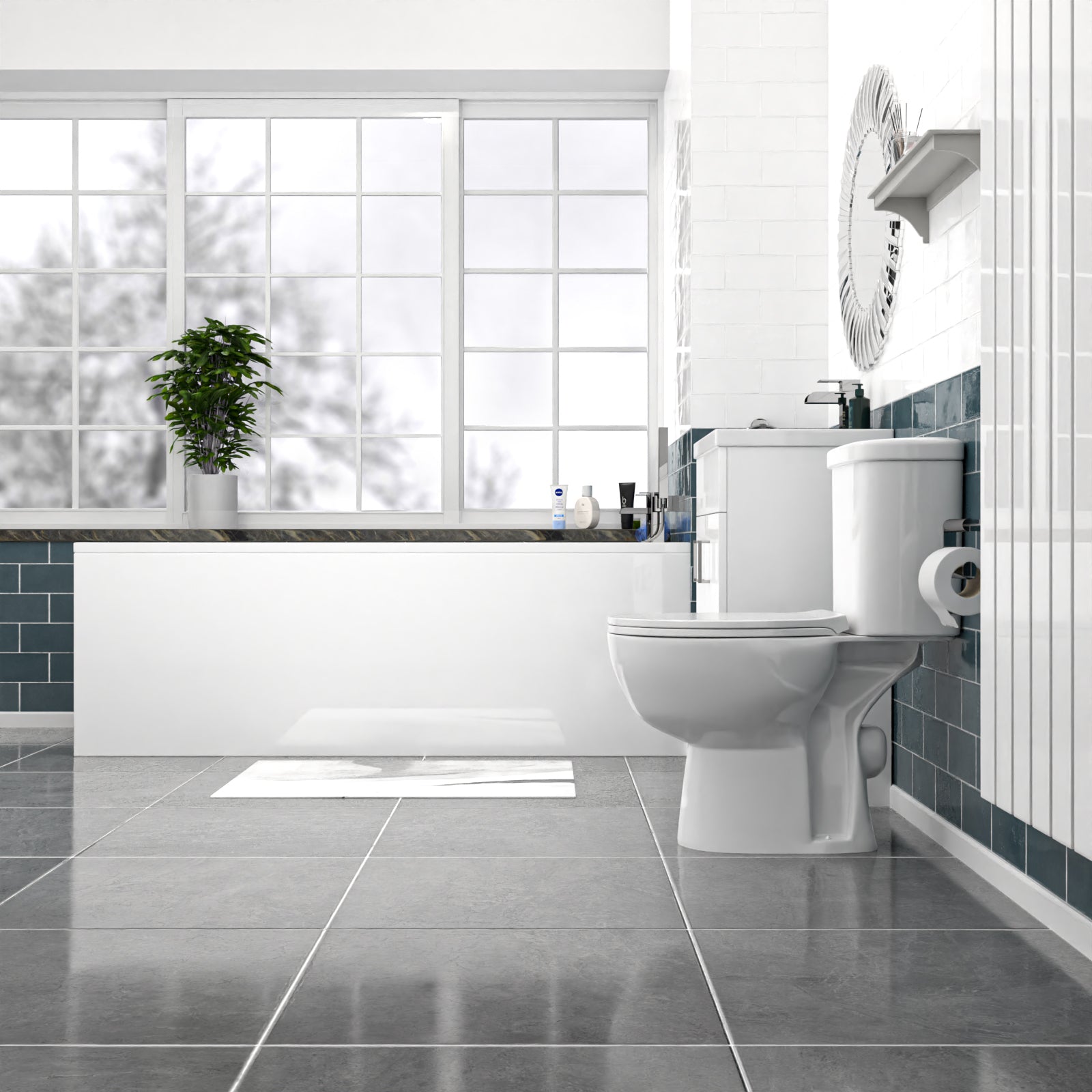 Nanuya 500mm Floorstanding Basin Vanity Toilet Round Bath Front & End Panel