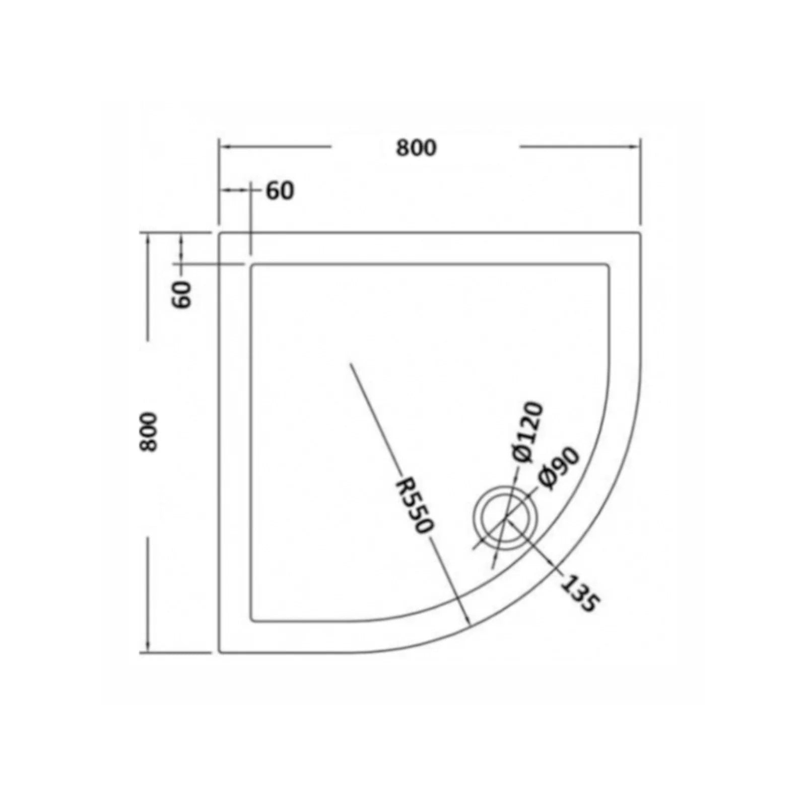 Ellen White Vanity Toilet & Chrome 900mm Quadrant Enclosure Tray with Exposed Shower