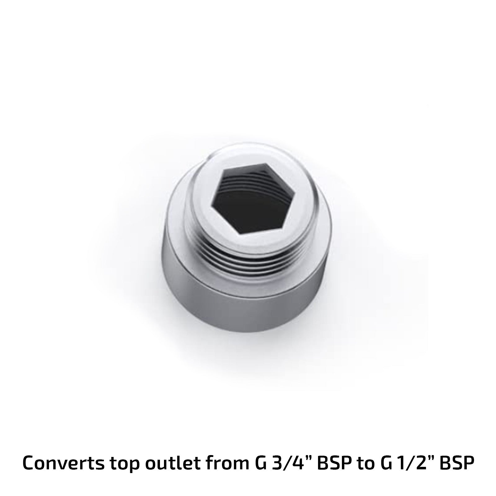 Modern Round Chrome Exposed Thermostatic Shower Mixer Bar Valve Anti Scald with Top 3/4" and Bottom 1/2" BSP