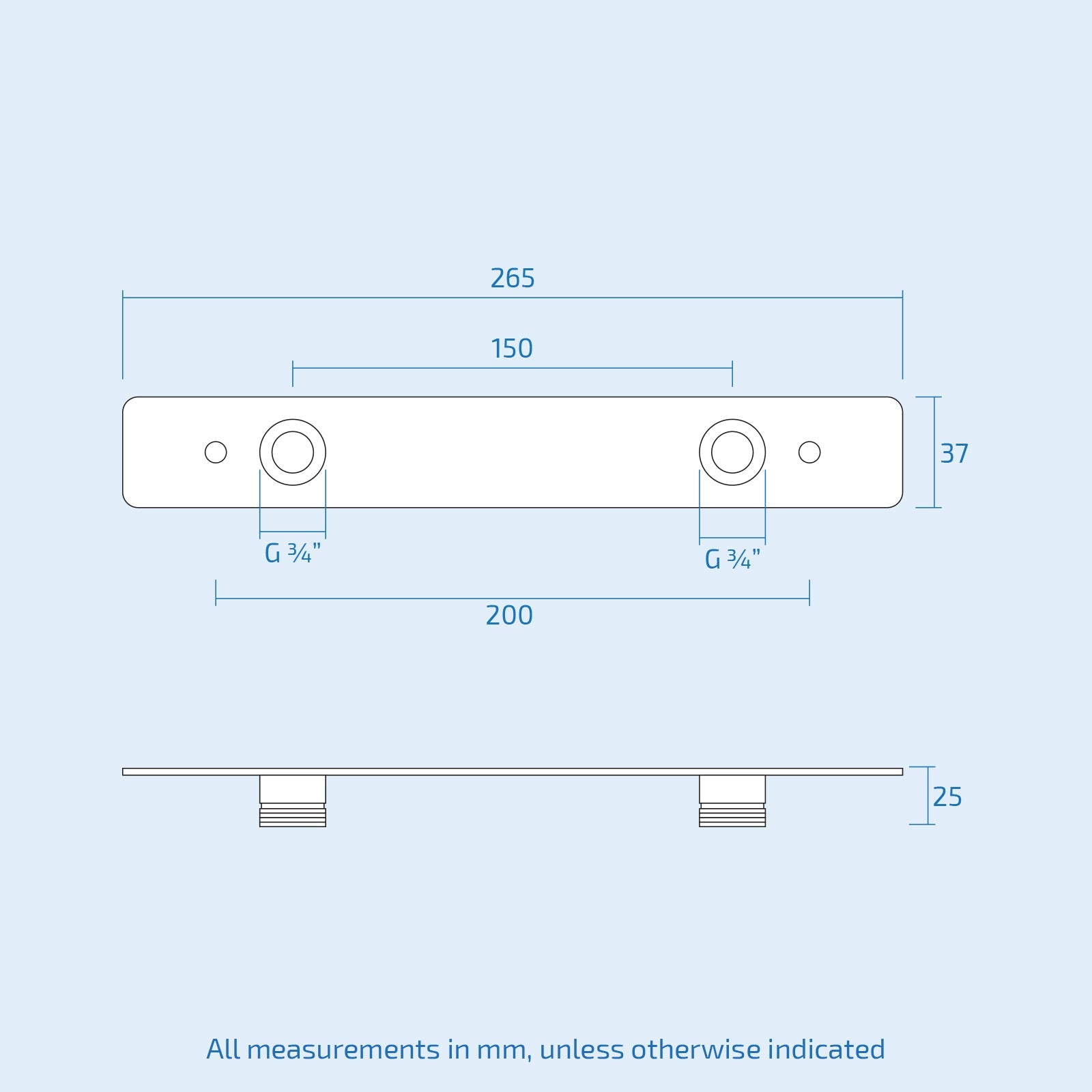 Exposed Easyfit Wall Plate Fixing Shower Bar Valves Brass Bathroom Chrome