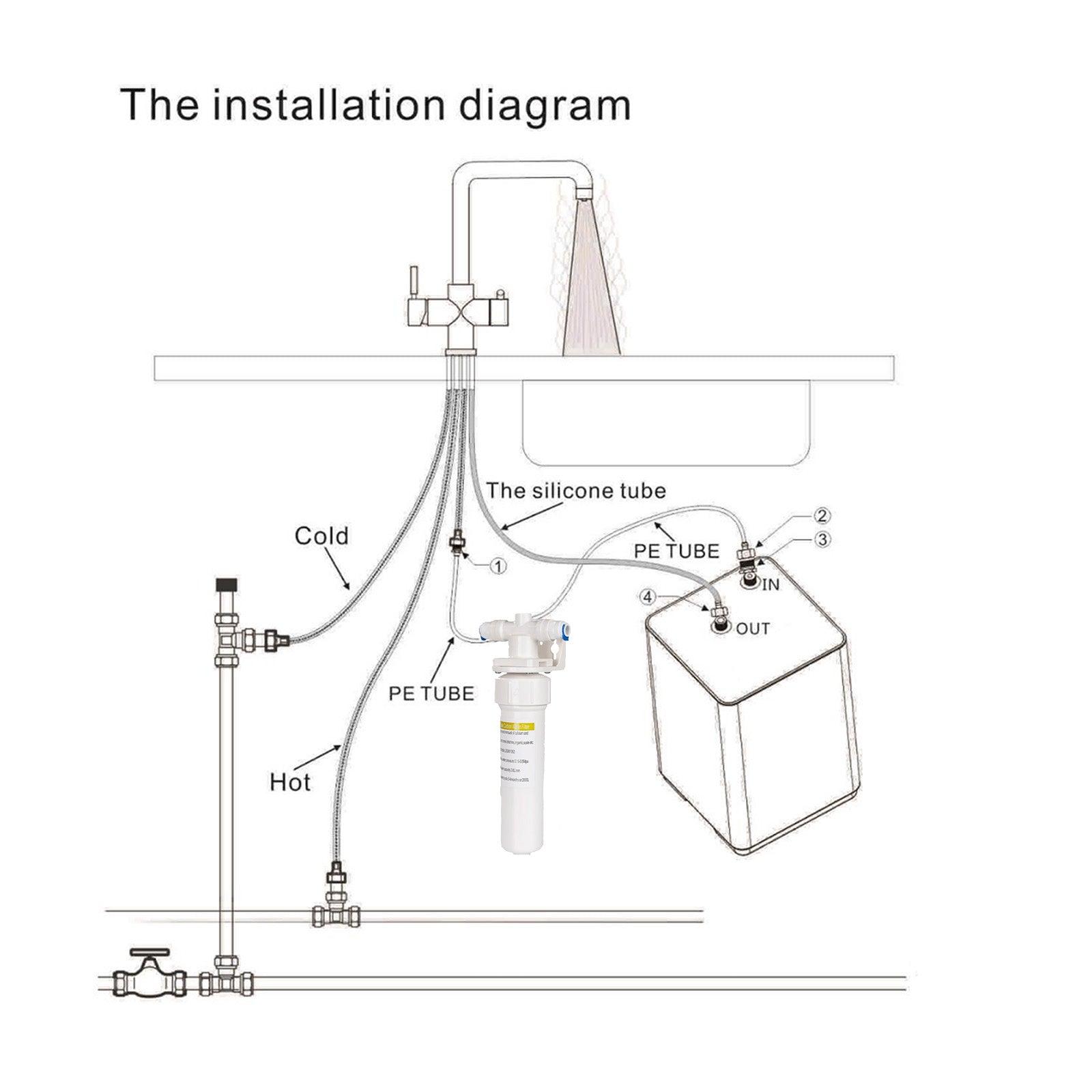 Victoria Instant Boiling Water Kitchen Single Lever Tap Round Chrome with Tank