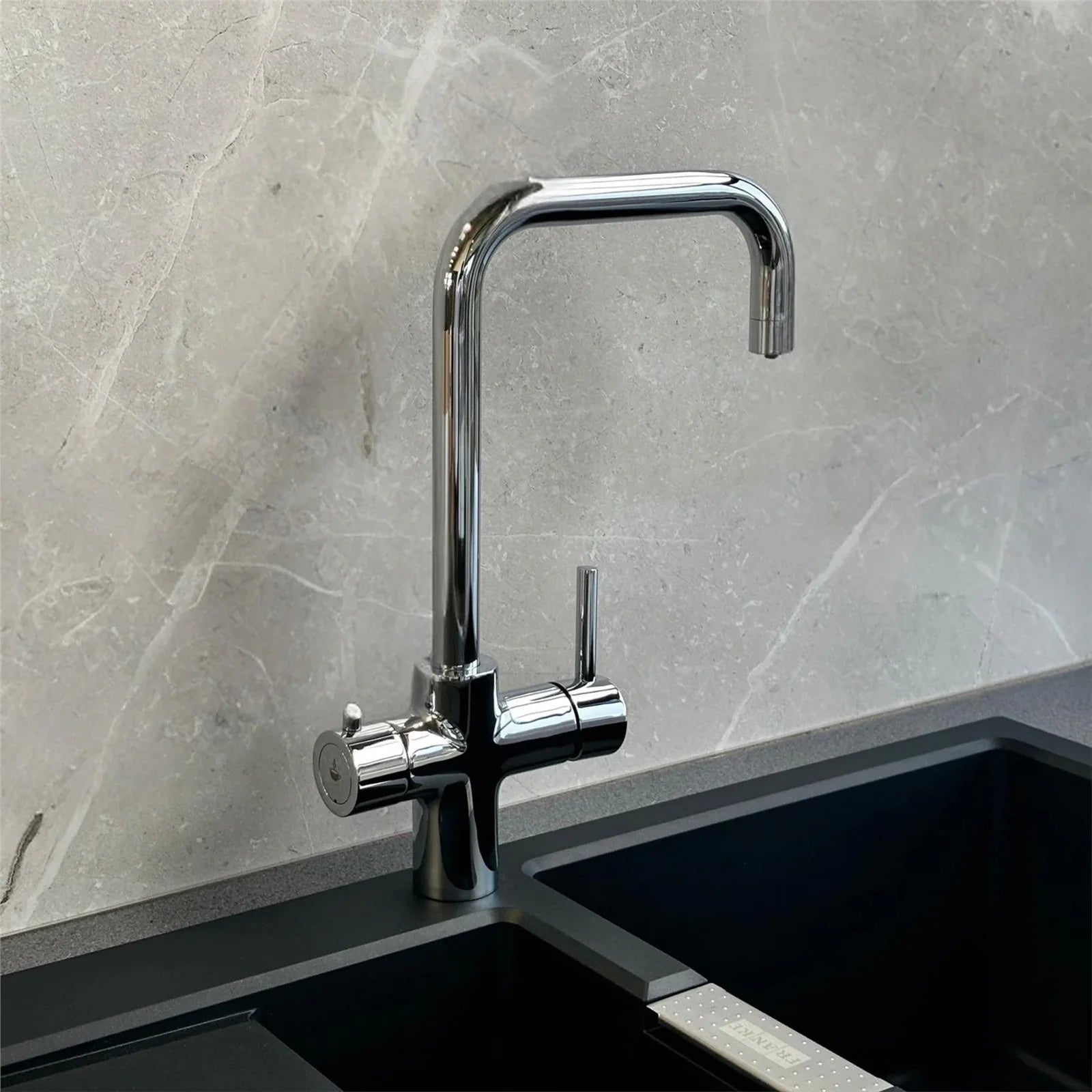 3 in 1 Single Lever Boiler Kitchen Mixer Chrome Tap Set