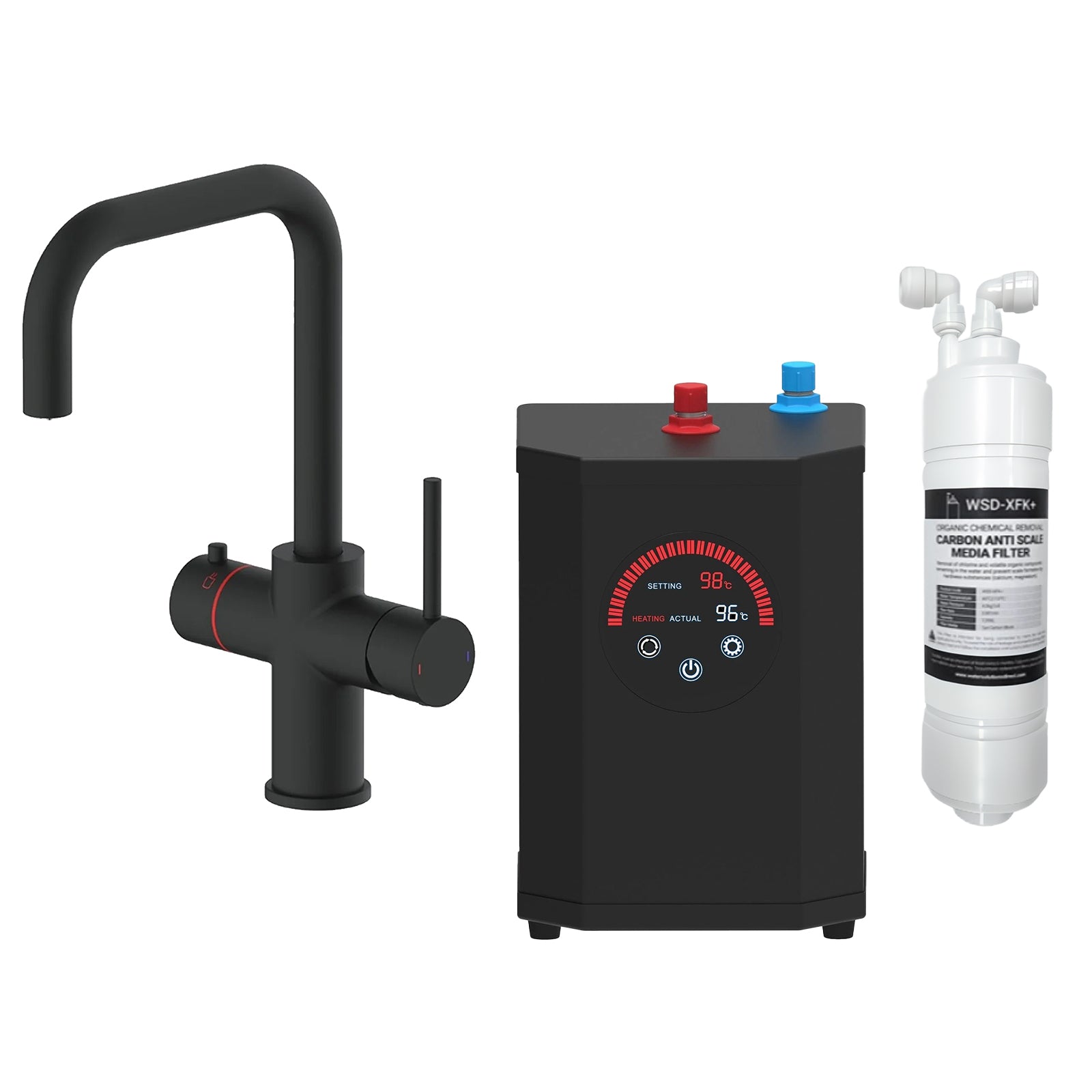 3 in 1 Kitchen Tap - Instant Hot Boiling Filtered Water + Hot and Cold Water