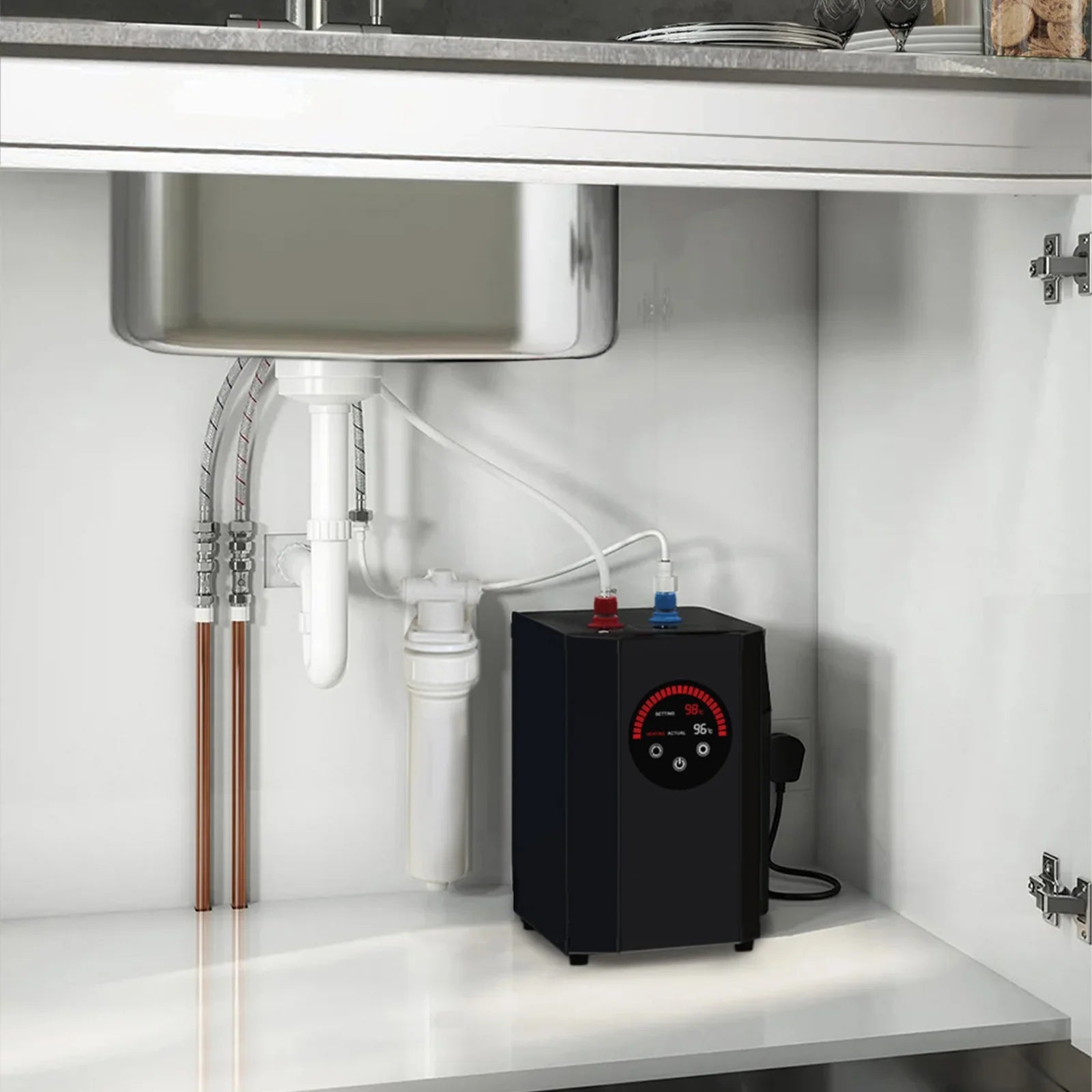 3 in 1 Kitchen Tap - Instant Hot Boiling Filtered Water + Hot and Cold Water