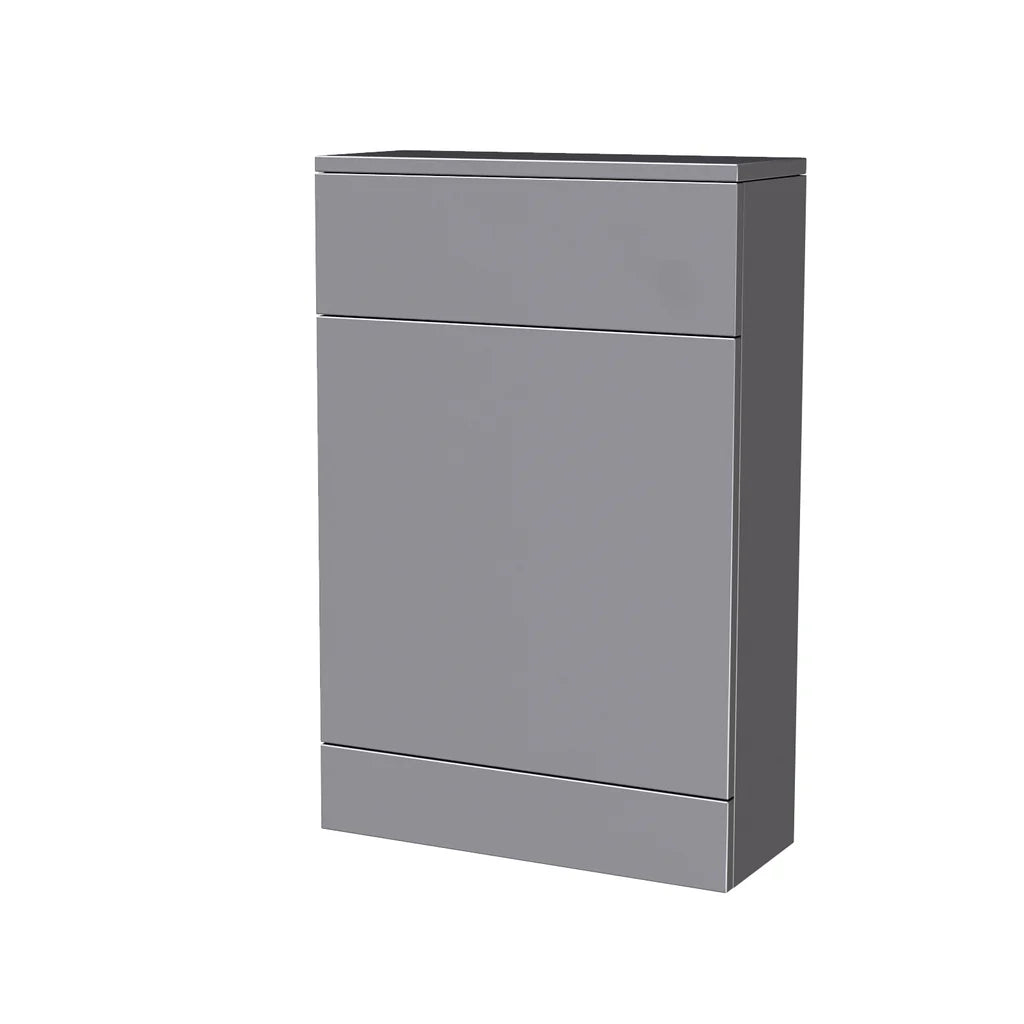 Nanuya Steel Grey 500mm Freestanding Back To Wall WC Unit Bathroom - Flat Pack