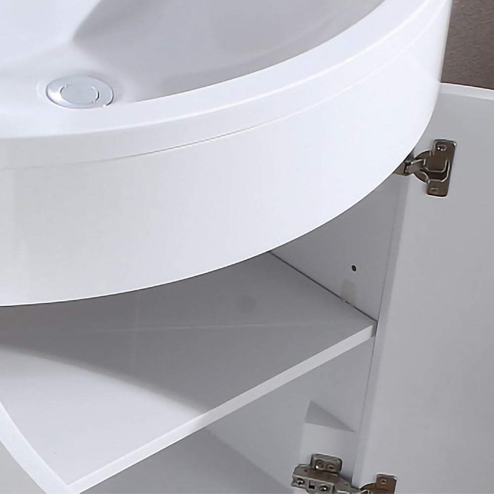 Dene 1100mm RH White Vanity with BTW Toilet, WC, Basin and Wall Hung Cabinet