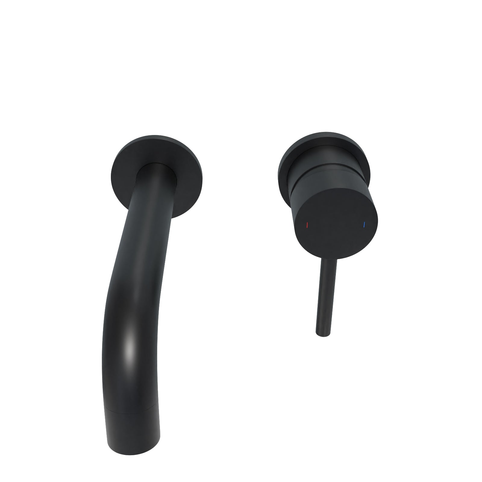 Alice Basin Sink Matte Black Modern Brass Bathroom Wall Mounted Tap