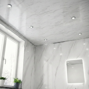 Grey Marble Gloss PVC Ceiling Panel/Shower Wall Panel 250mm X 2700mm X 5mm (Pack Of 4)