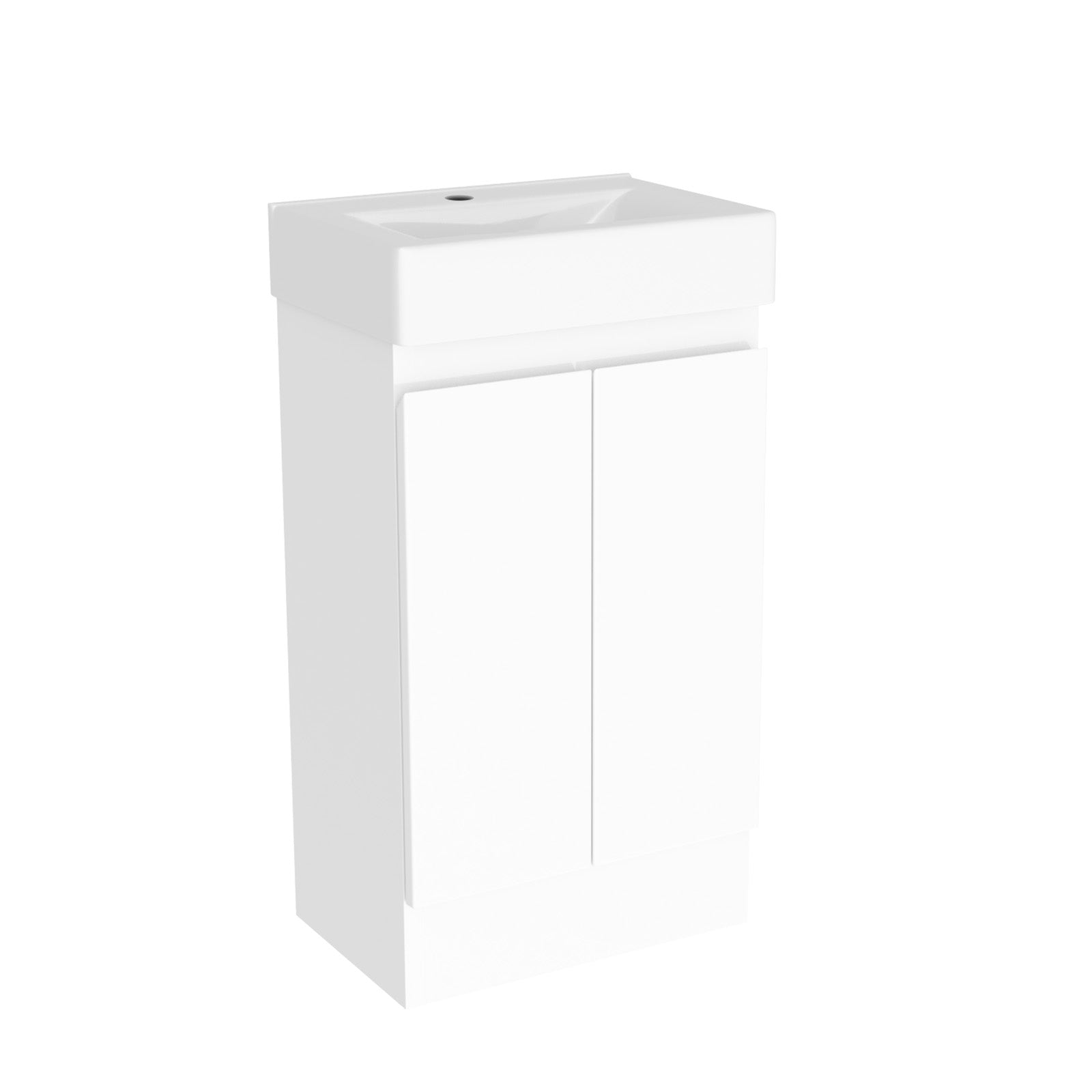 Nanuya 450mm Freestanding 2 doors Basin Vanity Unit  White Flat Pack