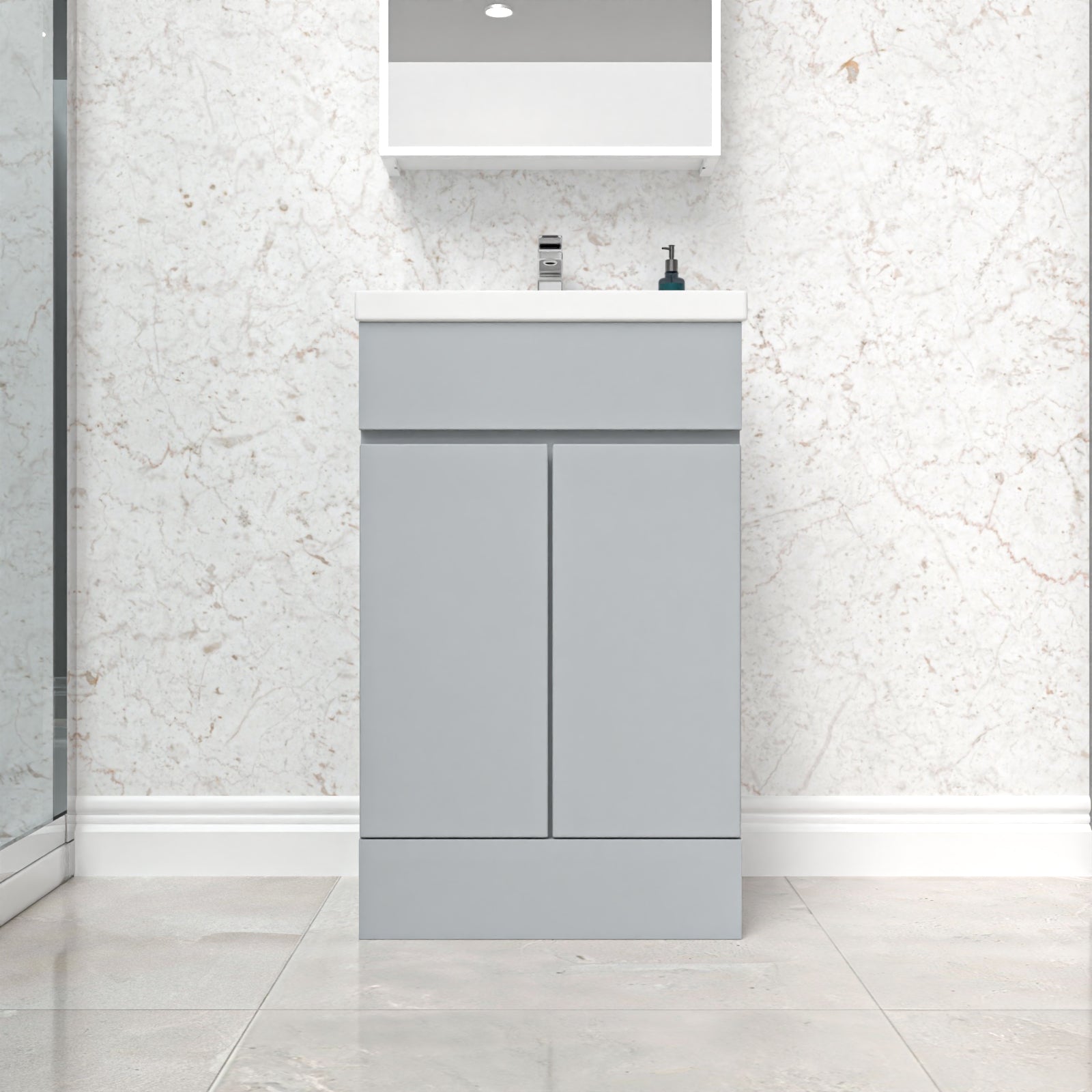 Alaska Matte Grey 500 mm Freestanding Basin Vanity Unit