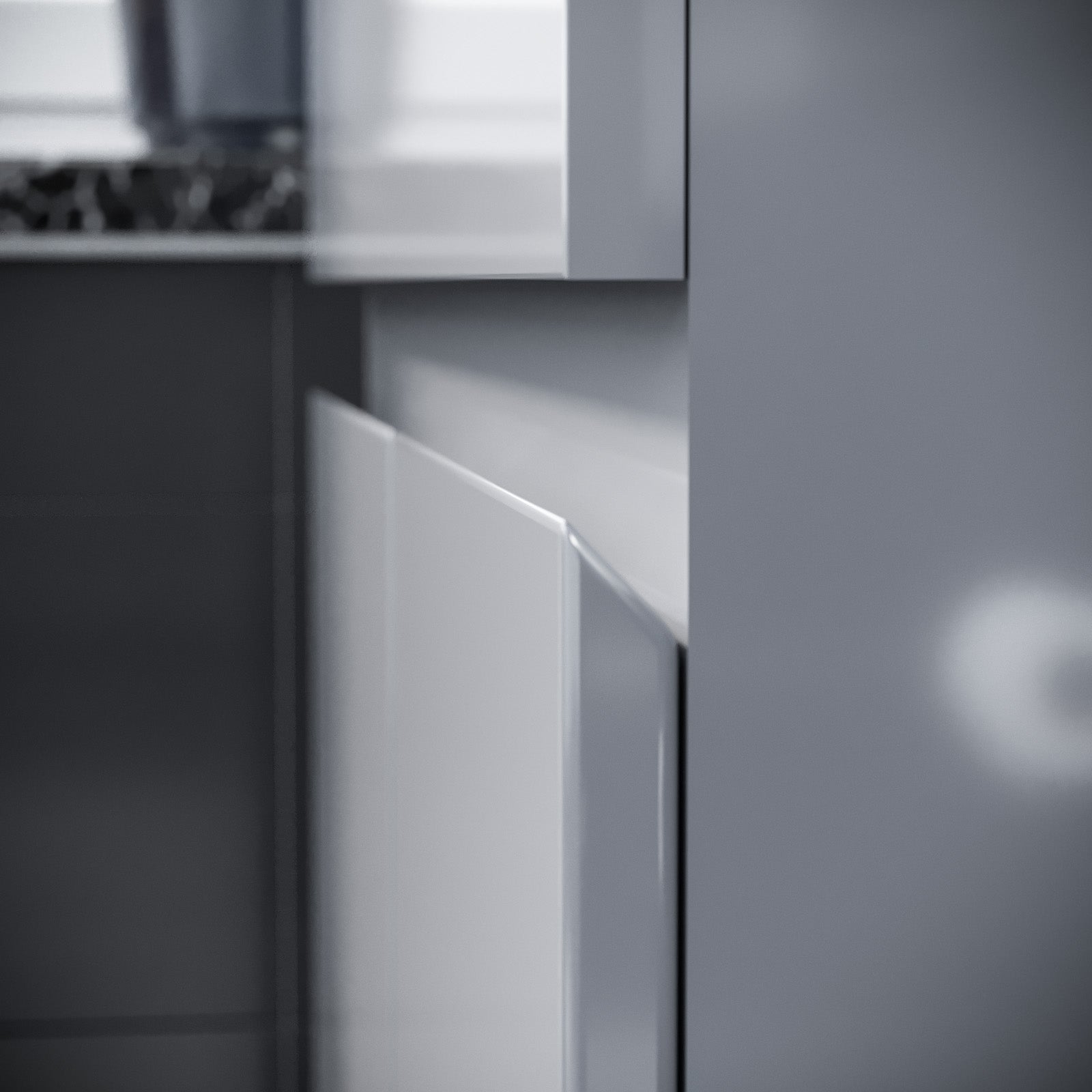 Alaska Minimalist 800mm 2-drawer Freestanding Gloss Grey Vanity Cabinet Basin Unit