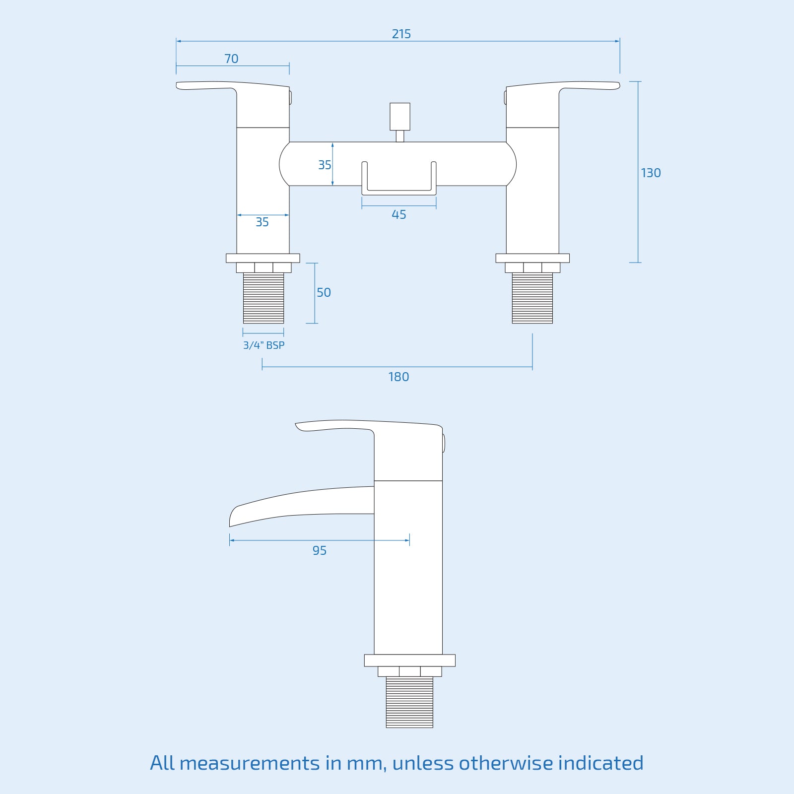 Vago Modern Bathroom Design Waterfall Basin Sink Mono Mixer Tap & Bath Filler Tap