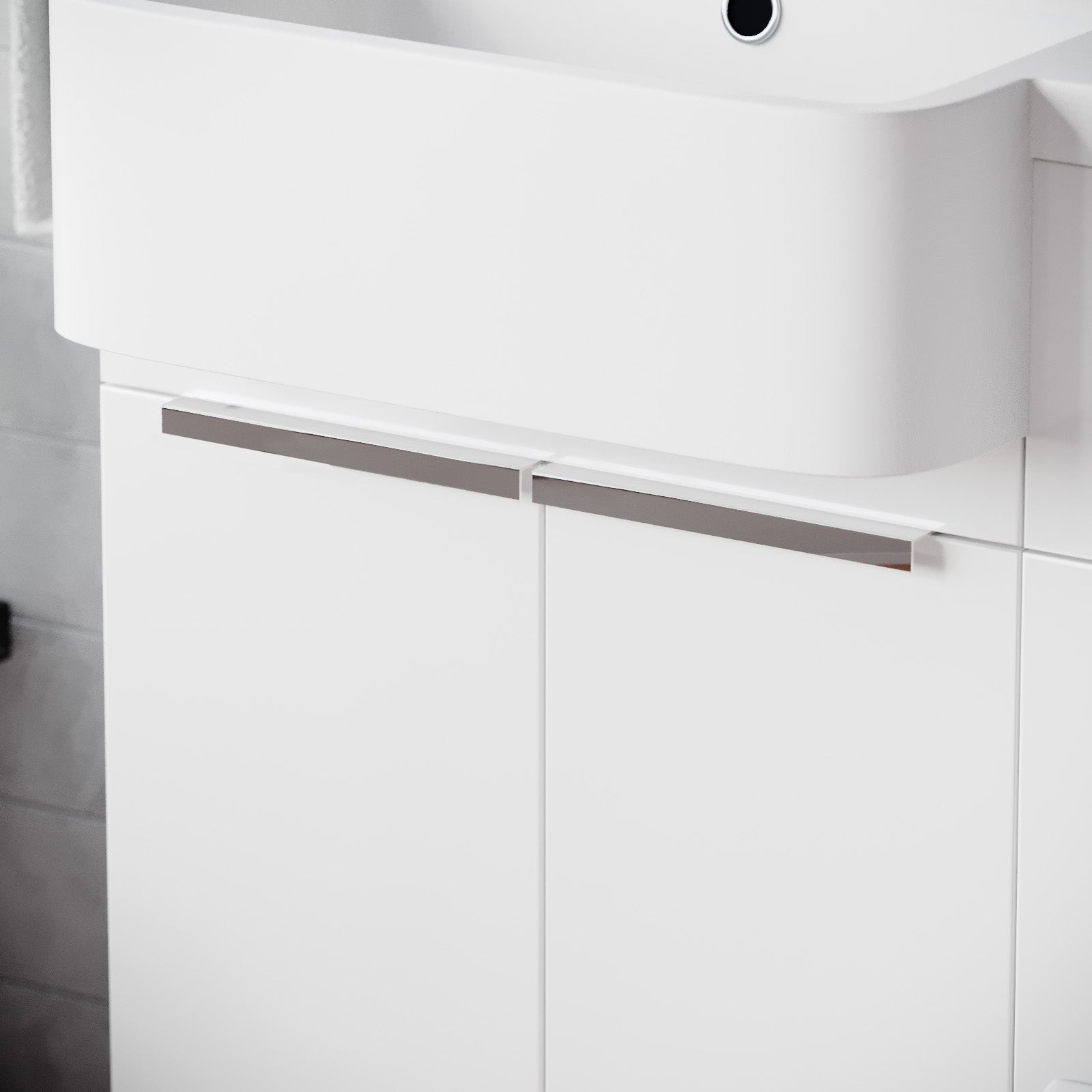 Bretford Chrome Handles for Vanity With Fixing (Pair)