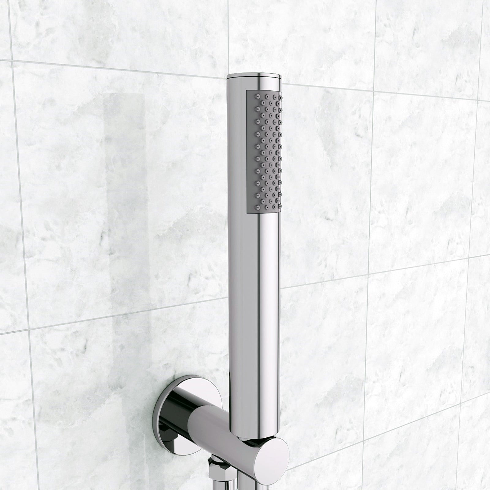 Violet Round Concealed Thermostatic Shower Mixer, Shower Head & Handset