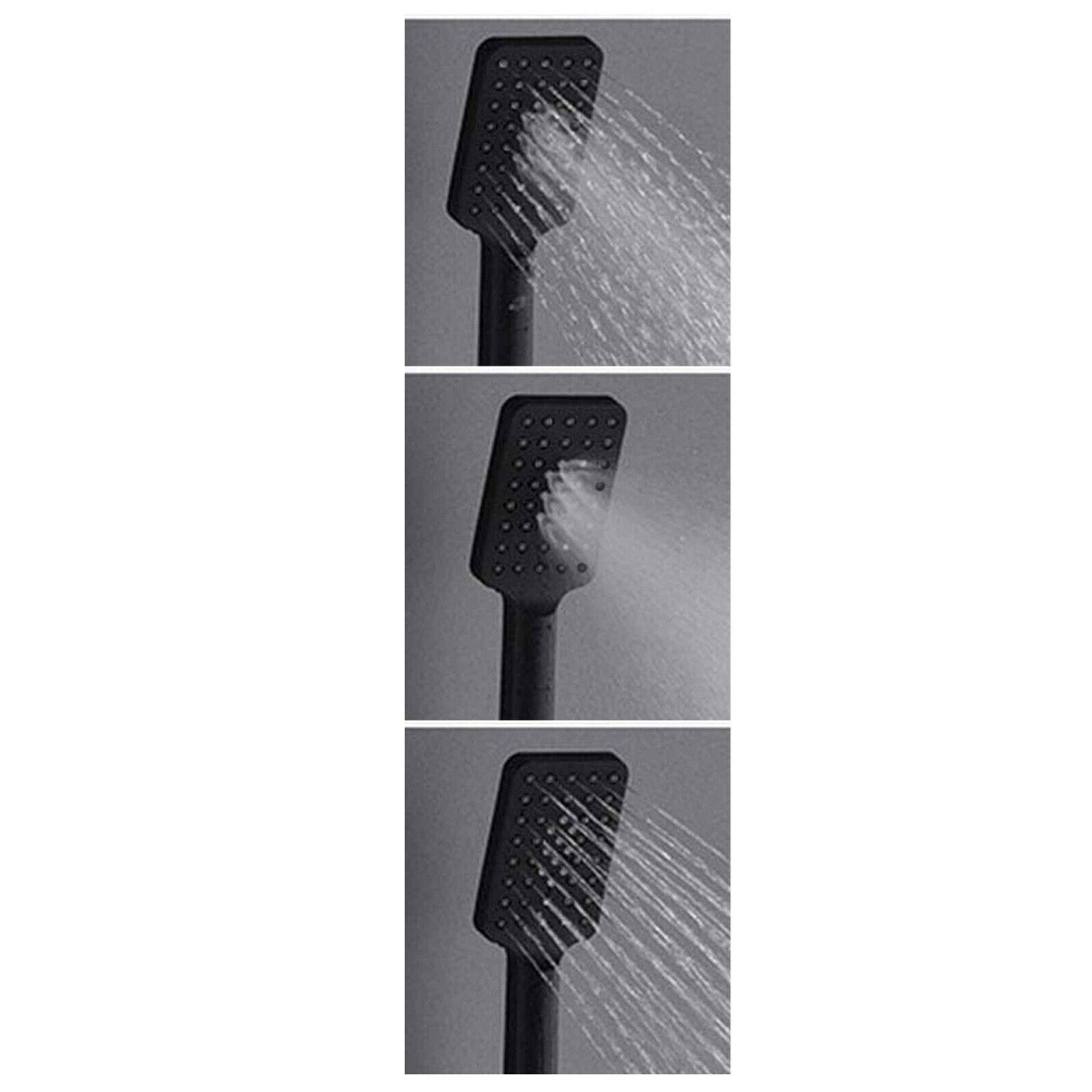 Square Universal Multi Function Black Matte Handset Bathroom Handheld