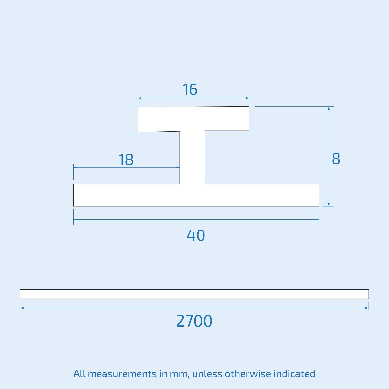 H Joint Trim White 5mm X 2.7m for Wall & Ceiling Cladding