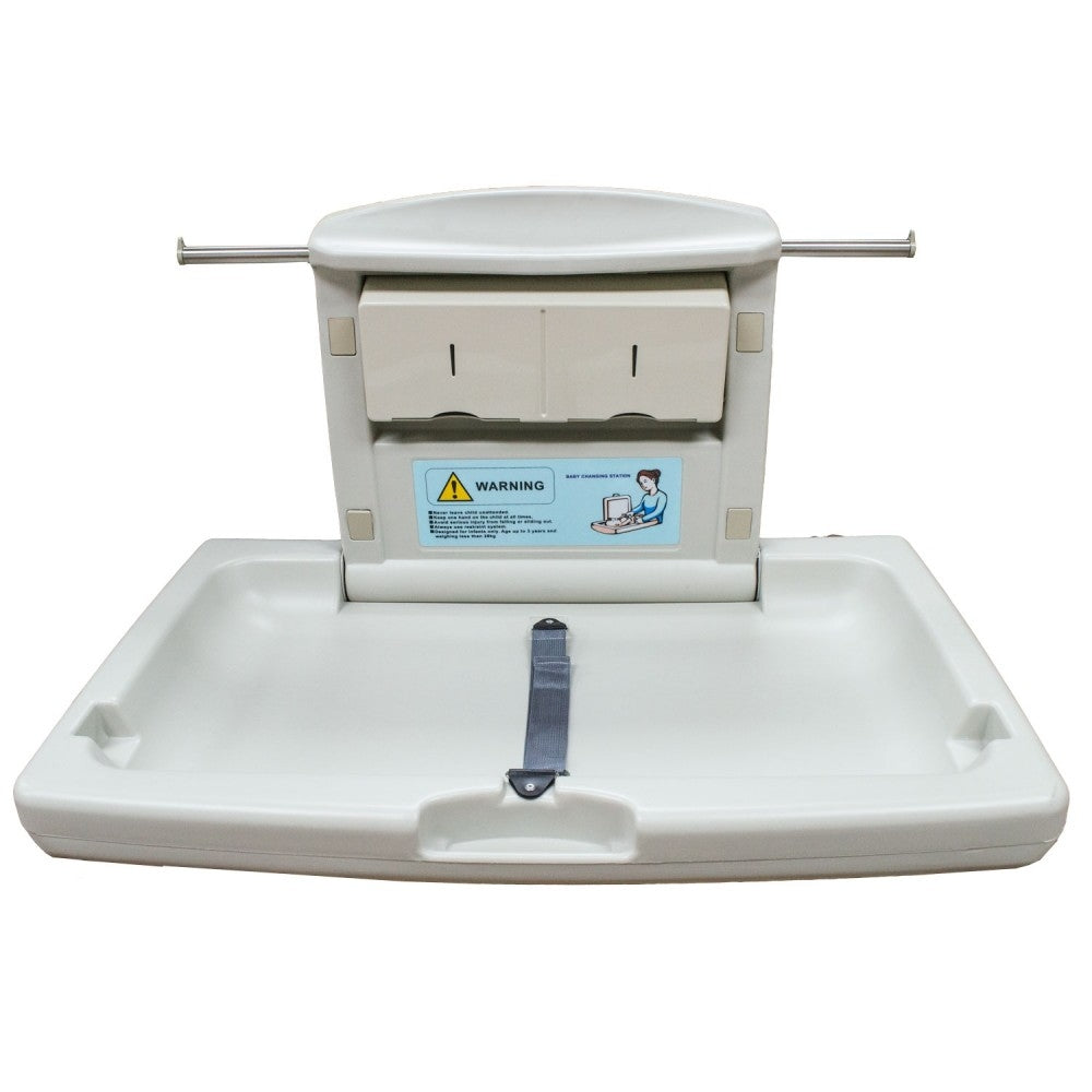 Wall Mounted Baby Changing Station Folding Commercial Washroom Horizontal Table