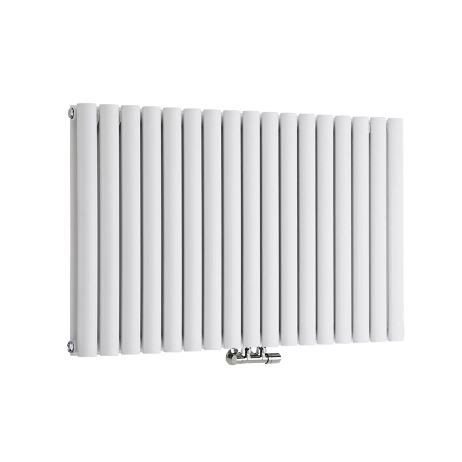 Honeywell Horizontal Side Connection Radiator White Double Oval Tube