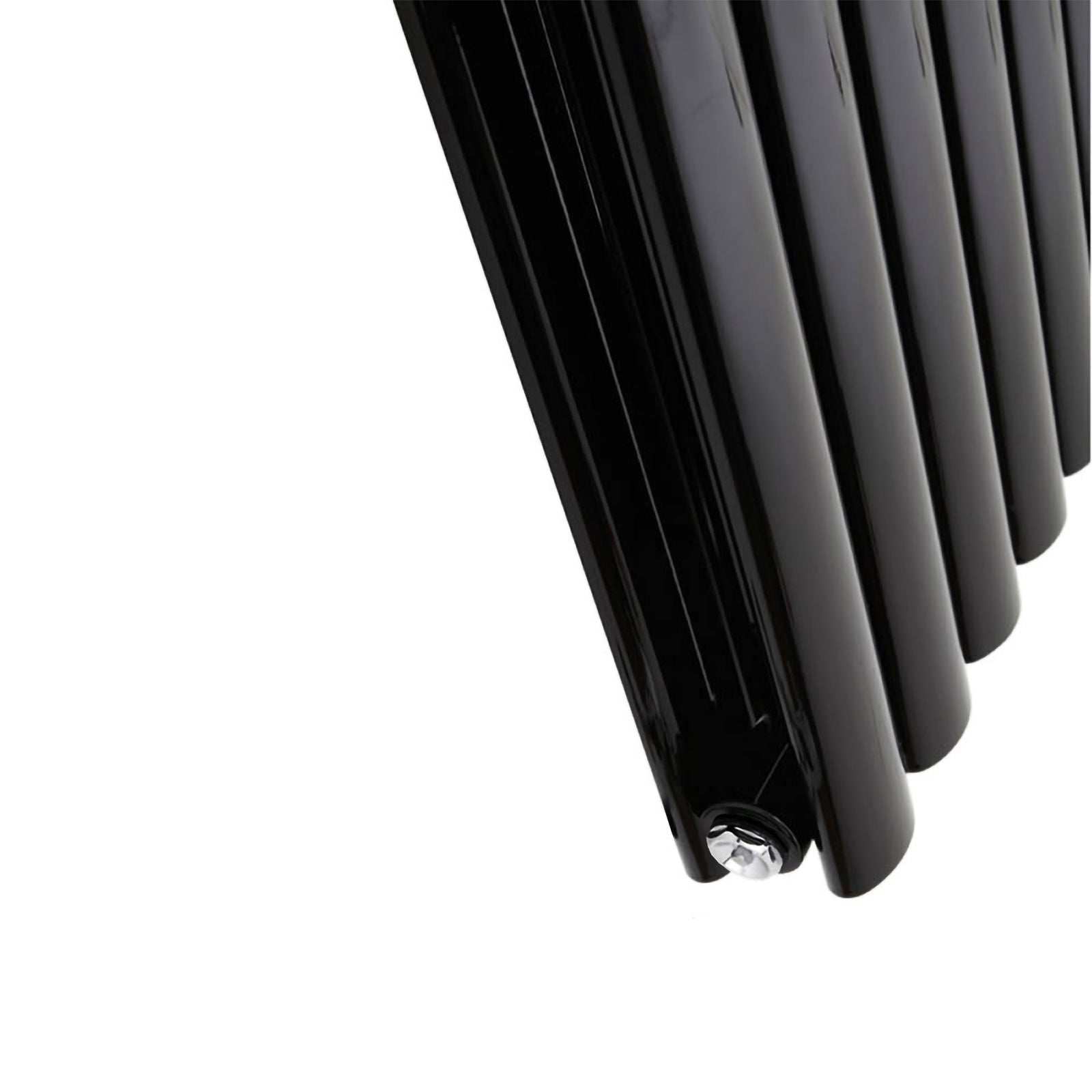 Horizontal Side Connection Radiator Black Double Oval Tube 600 x 1020 mm