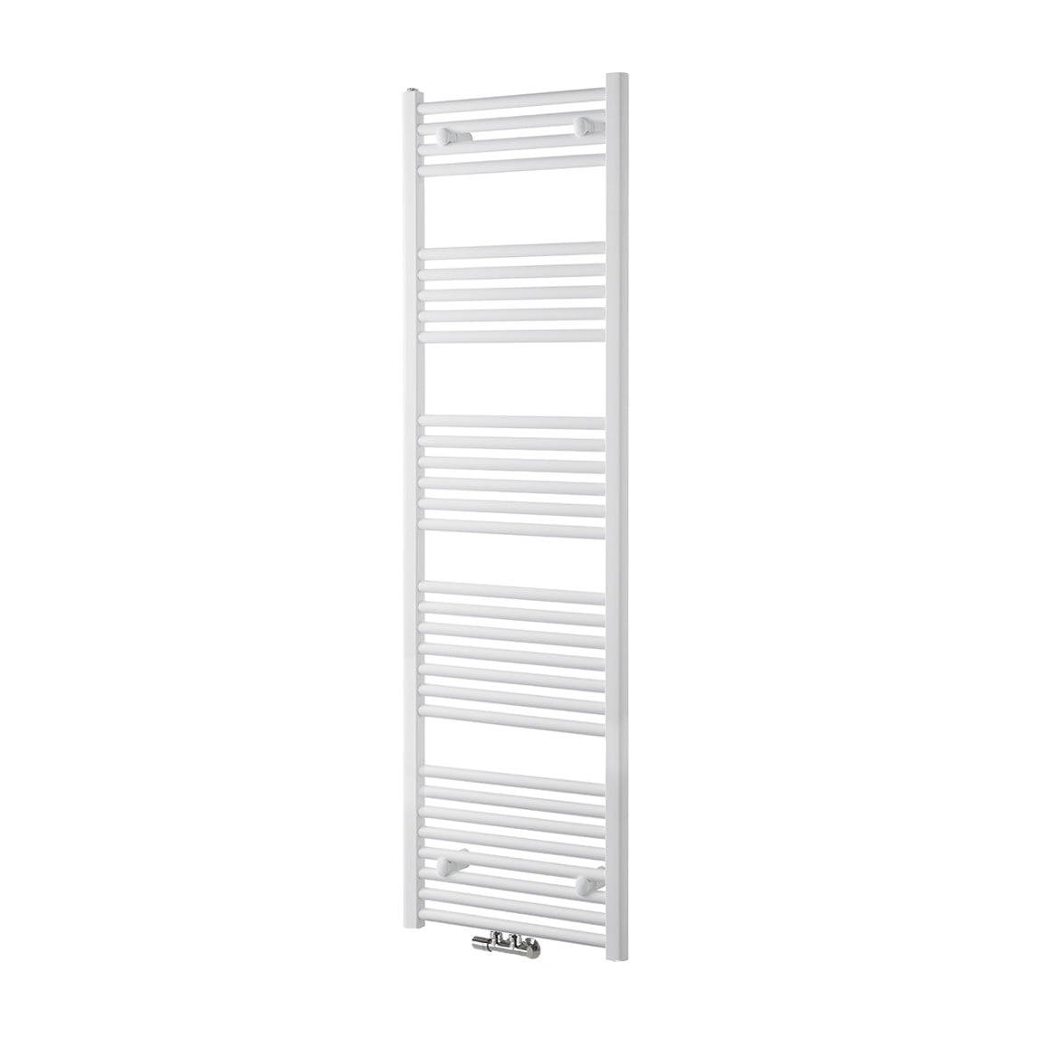 Vertical Central Connection Towel Radiator White Single Straight 1600 x 500 mm